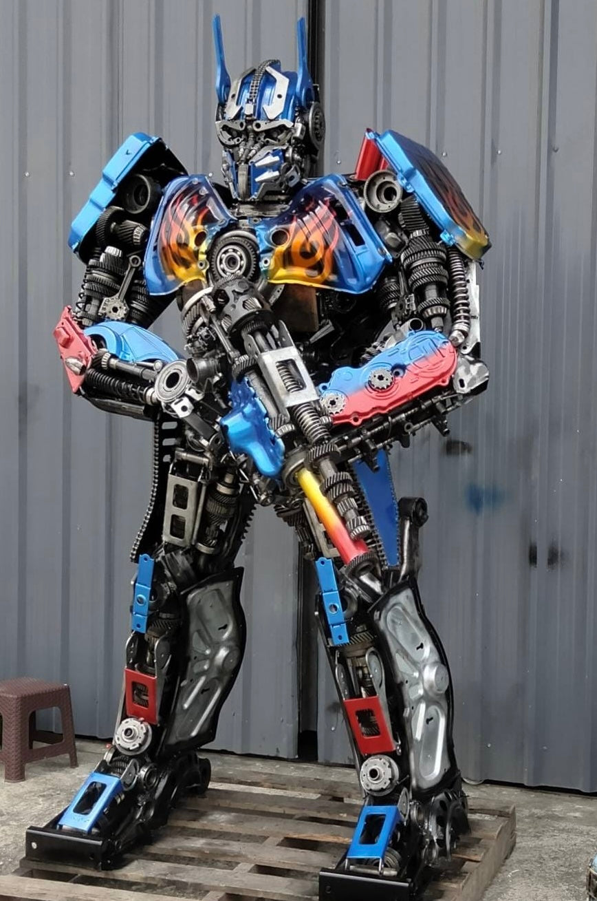 79" Optimus Prime Inspired Recycled Metal Art Sculpture