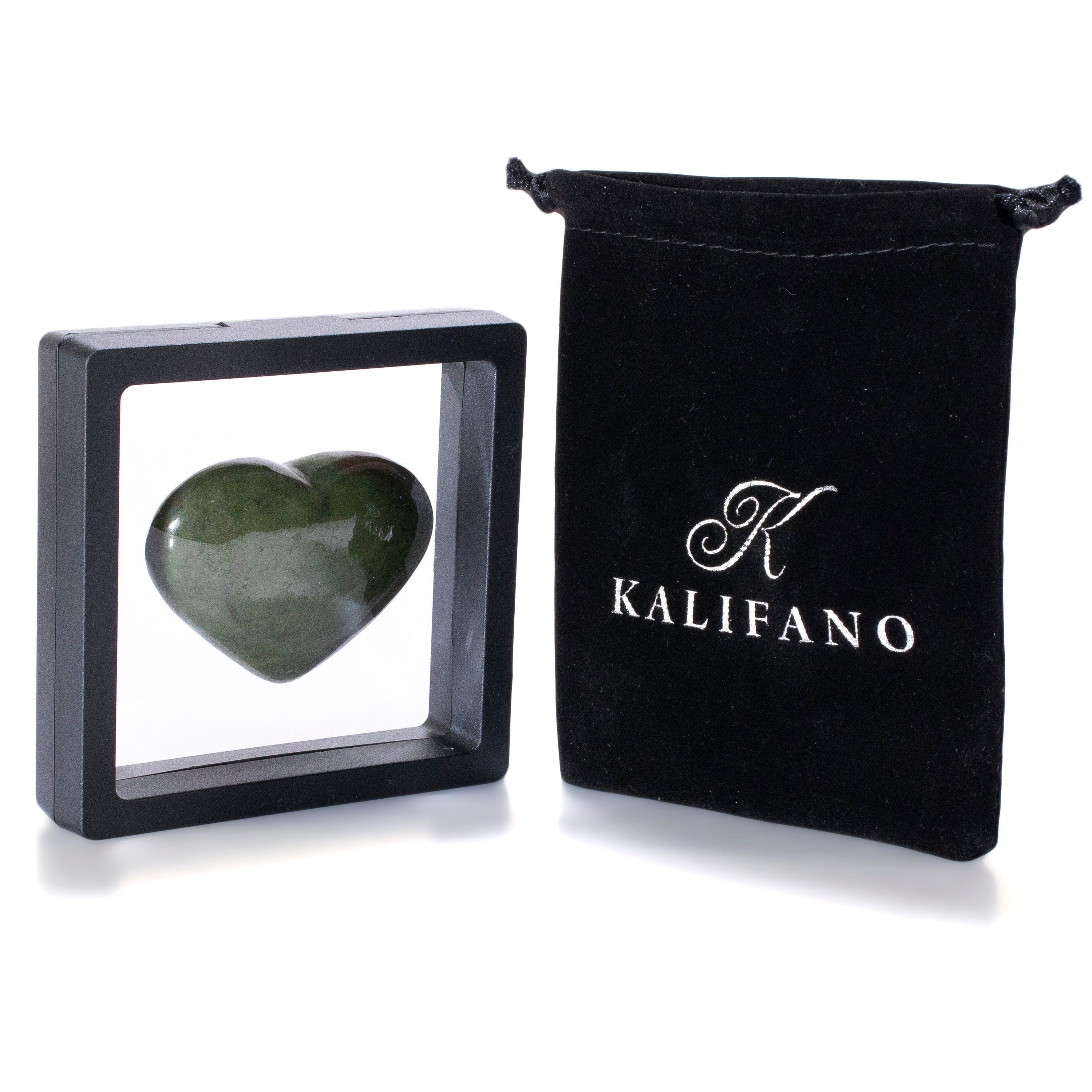 KALIFANO Afghan Jade Afghan Jade Gemstone Heart Carving GH140-AJ