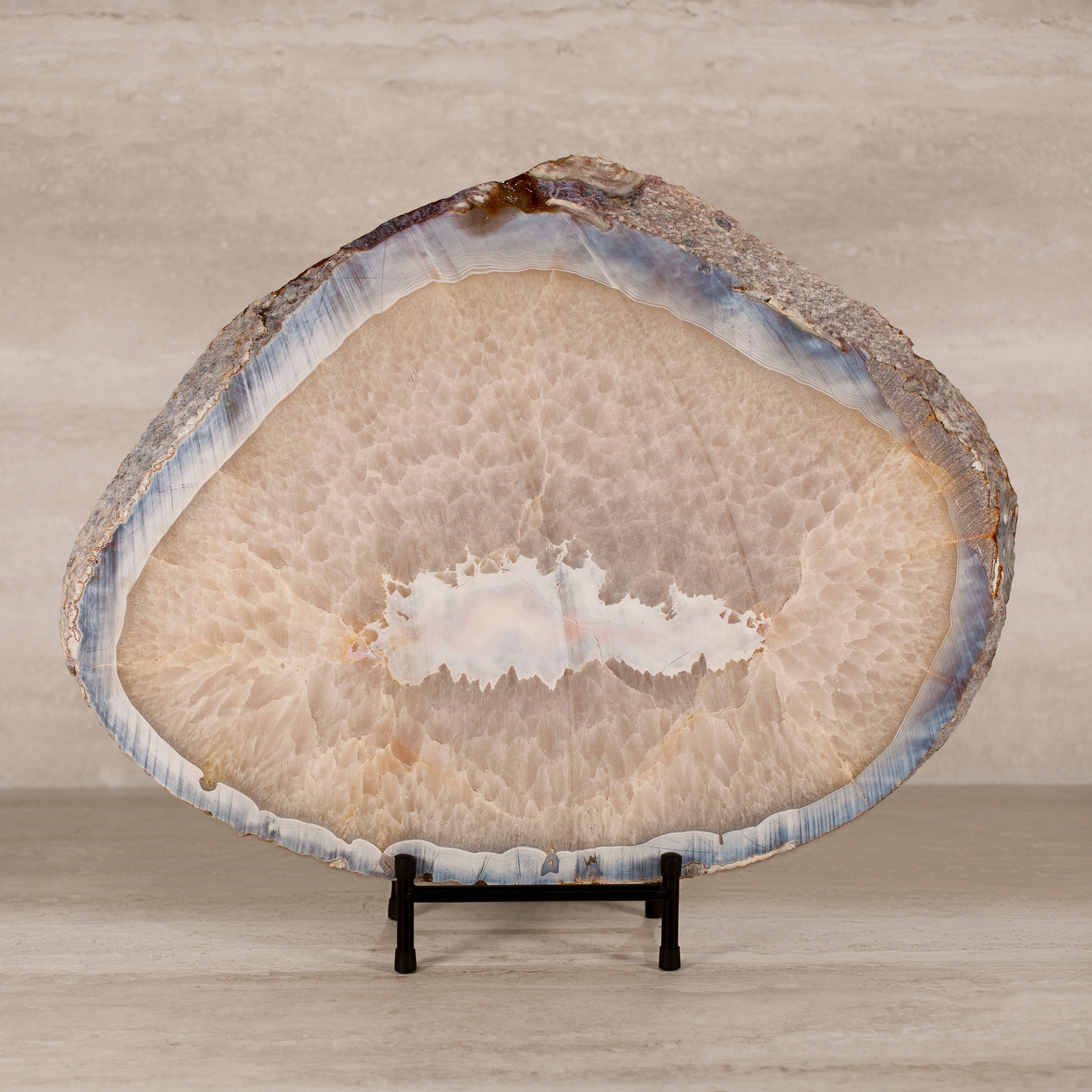 Kalifano Agate Natural Brazilian Agate & Quartz Slice - 21" / 26 lbs BAS18000.001