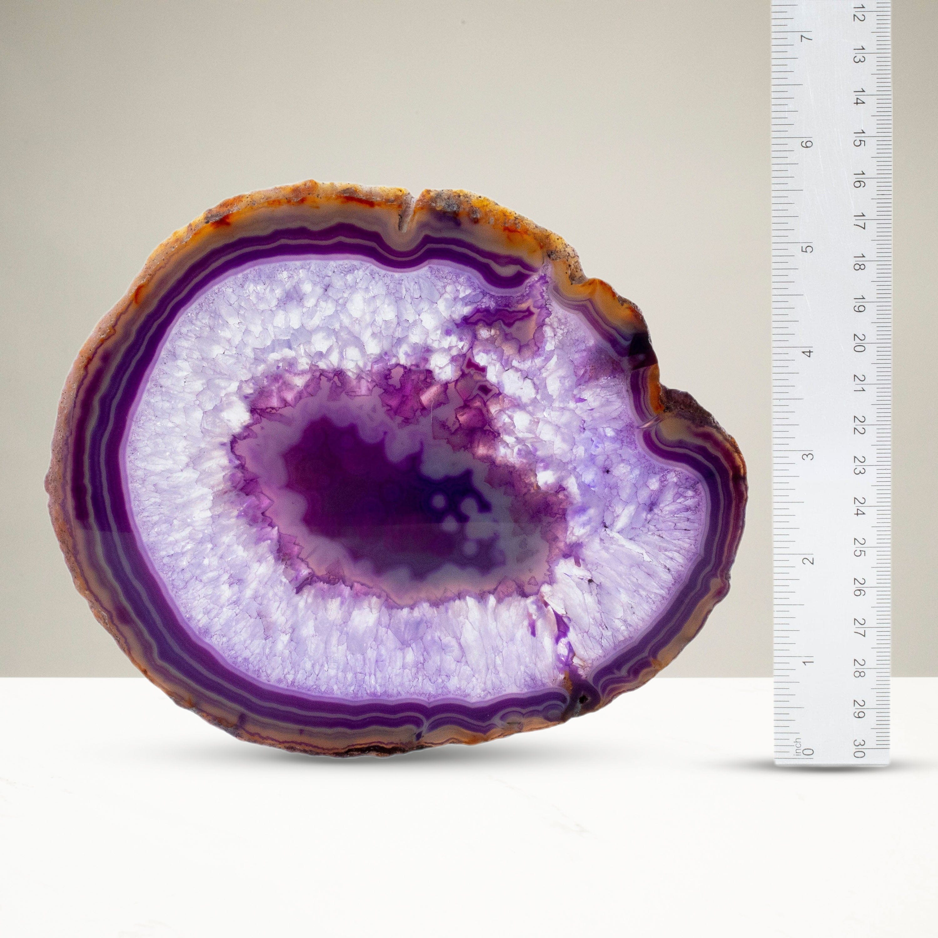 Purple Agate Slice Drink Coaster