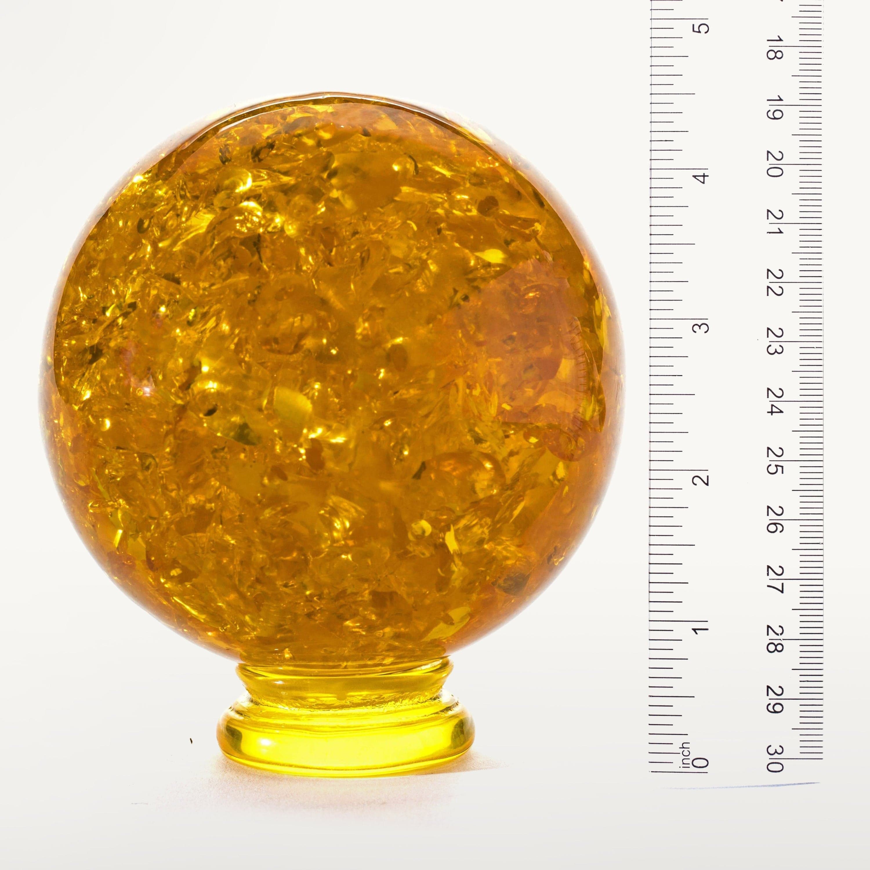 Kalifano Amber Cultured Amber Sphere - 4" AMB-SPHERE