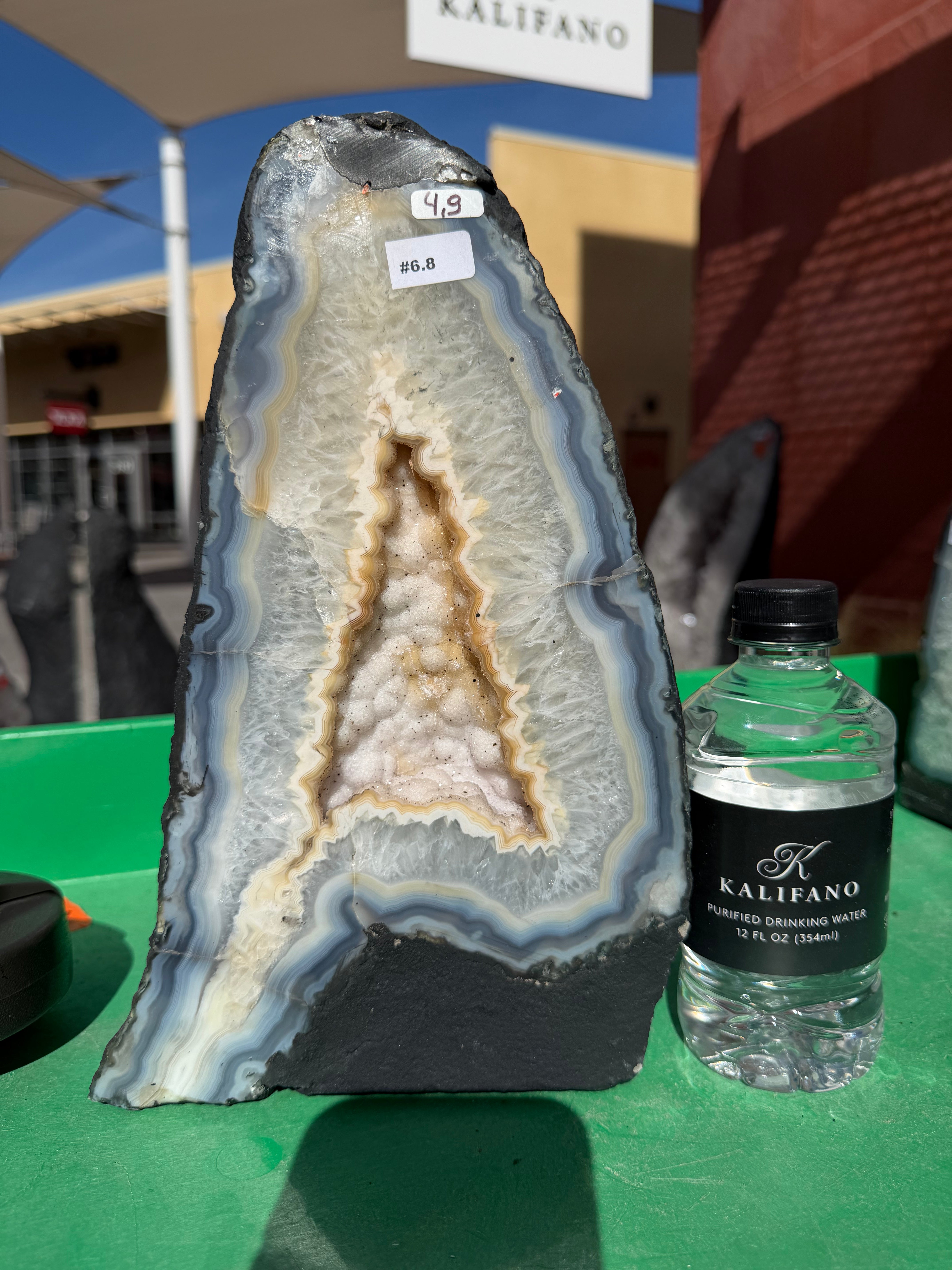 Kalifano Amethyst Amethyst Geode Cathedral from Brazil - 11" / 11 lbs BAG1800.009