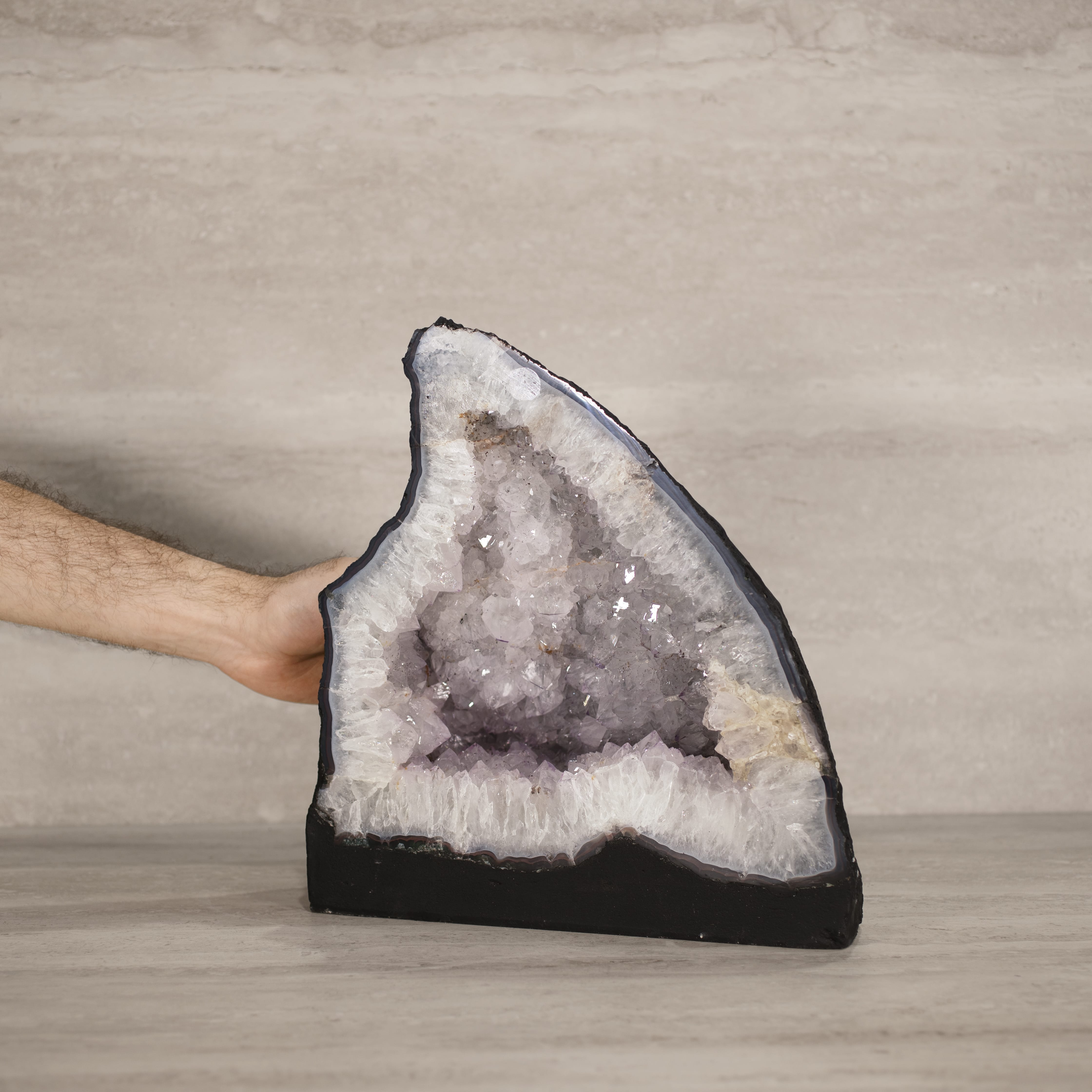Kalifano Amethyst Amethyst Geode Cathedral from Brazil - 14" / 44 lbs BAG3700.001