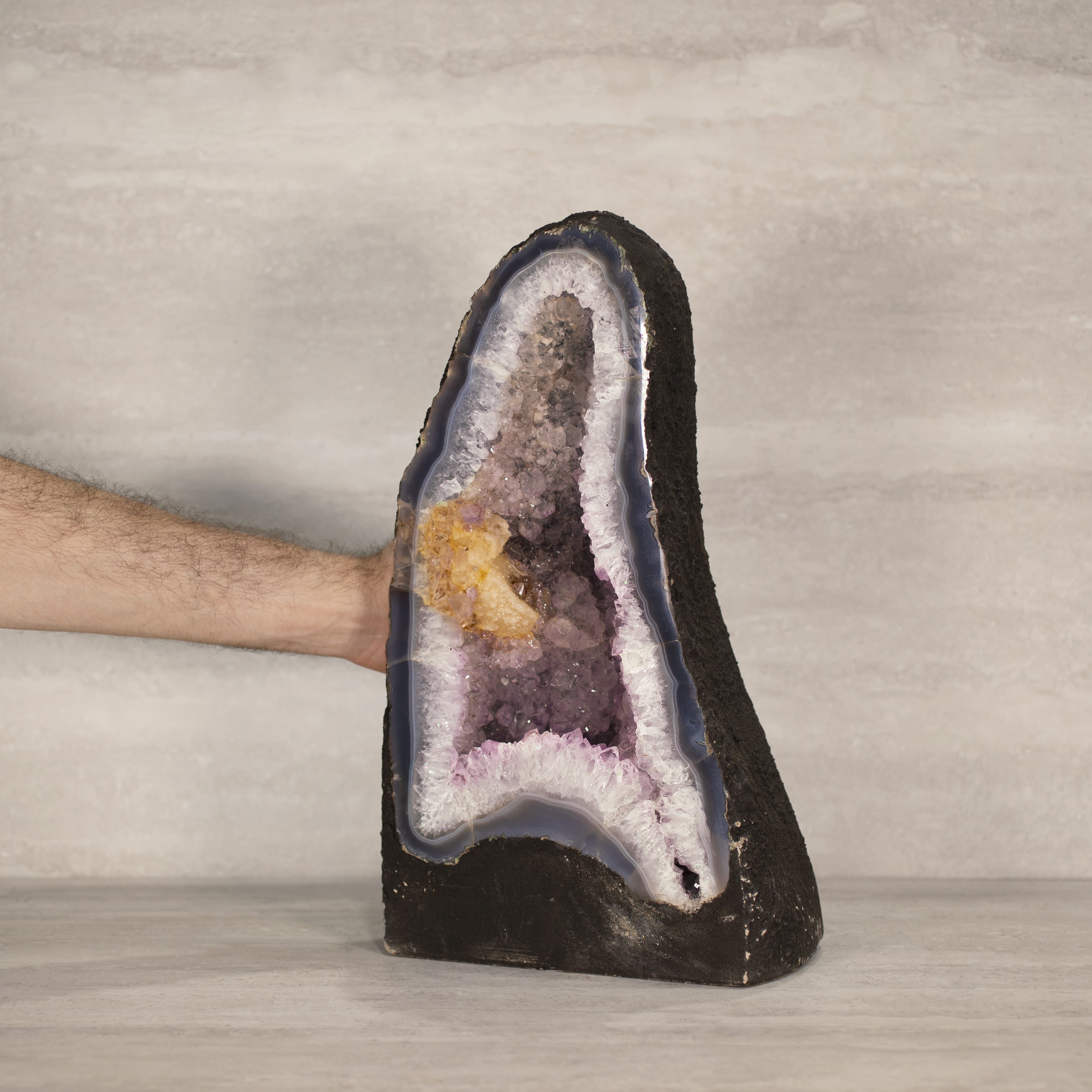 Kalifano Amethyst Amethyst Geode Cathedral from Brazil - 17" / 42 lbs BAG2400.022