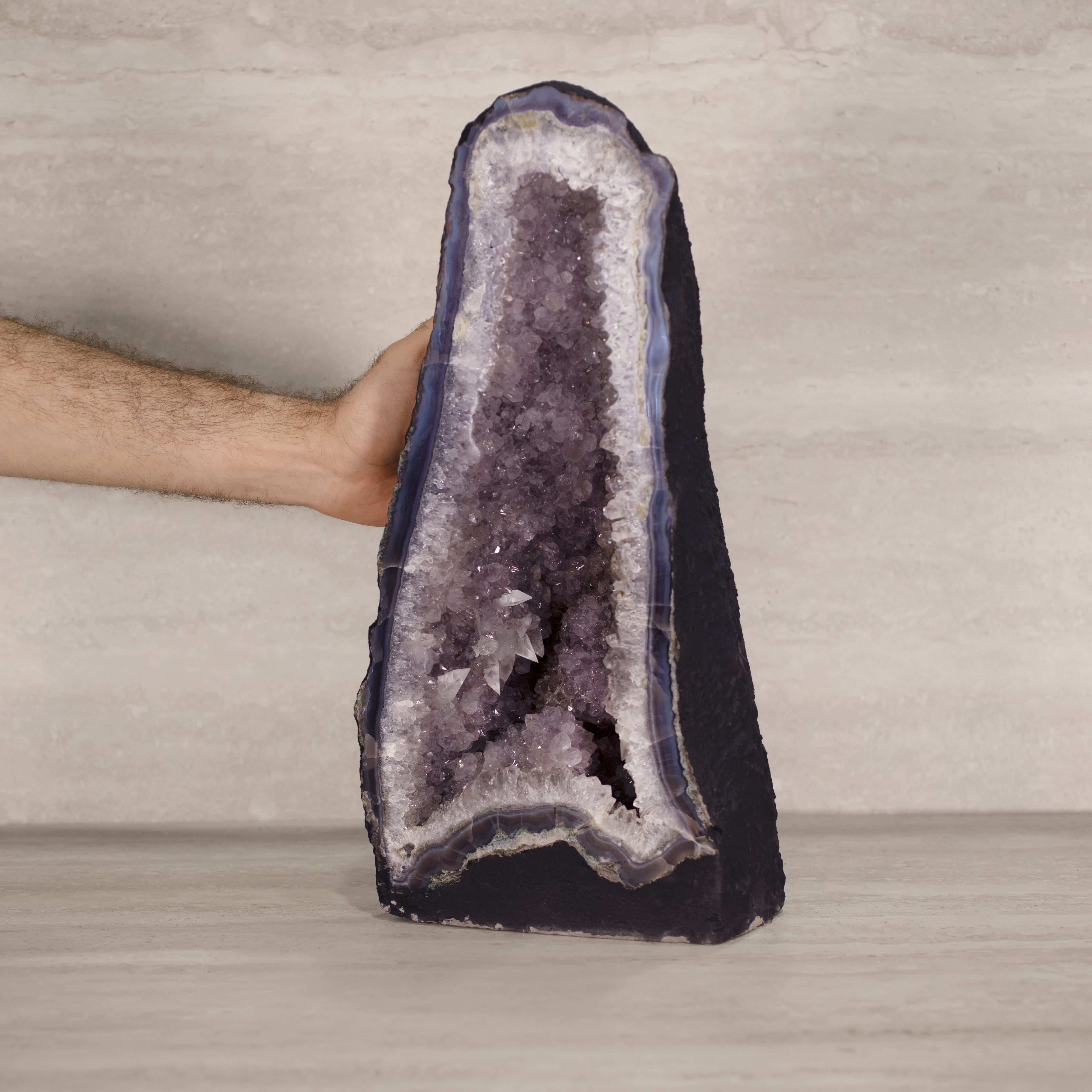 Kalifano Amethyst Amethyst Geode Cathedral from Brazil - 19" / 41 lbs BAG3200.016