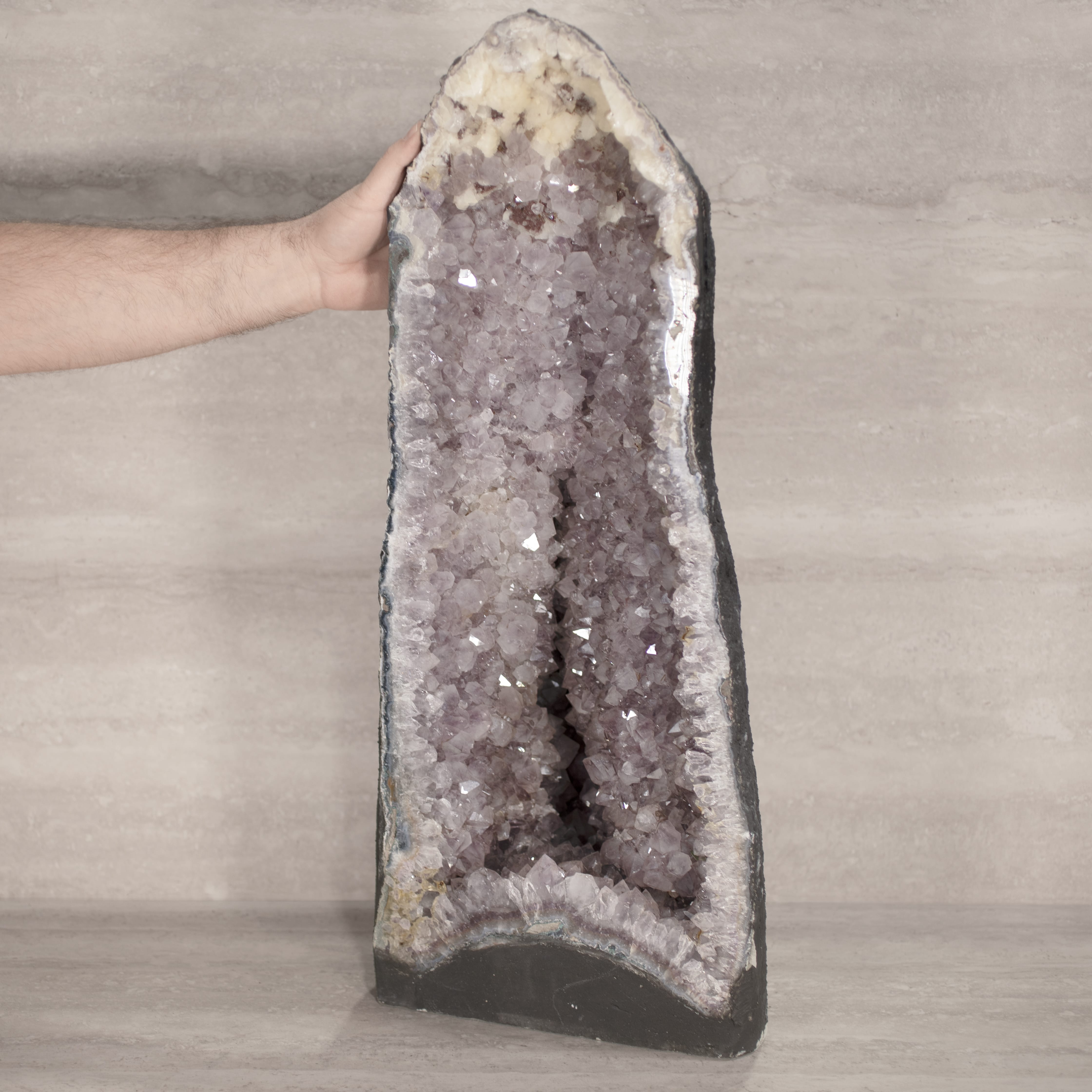 Kalifano Amethyst Amethyst Geode Cathedral from Brazil - 19" / 41 lbs BAG7300.001