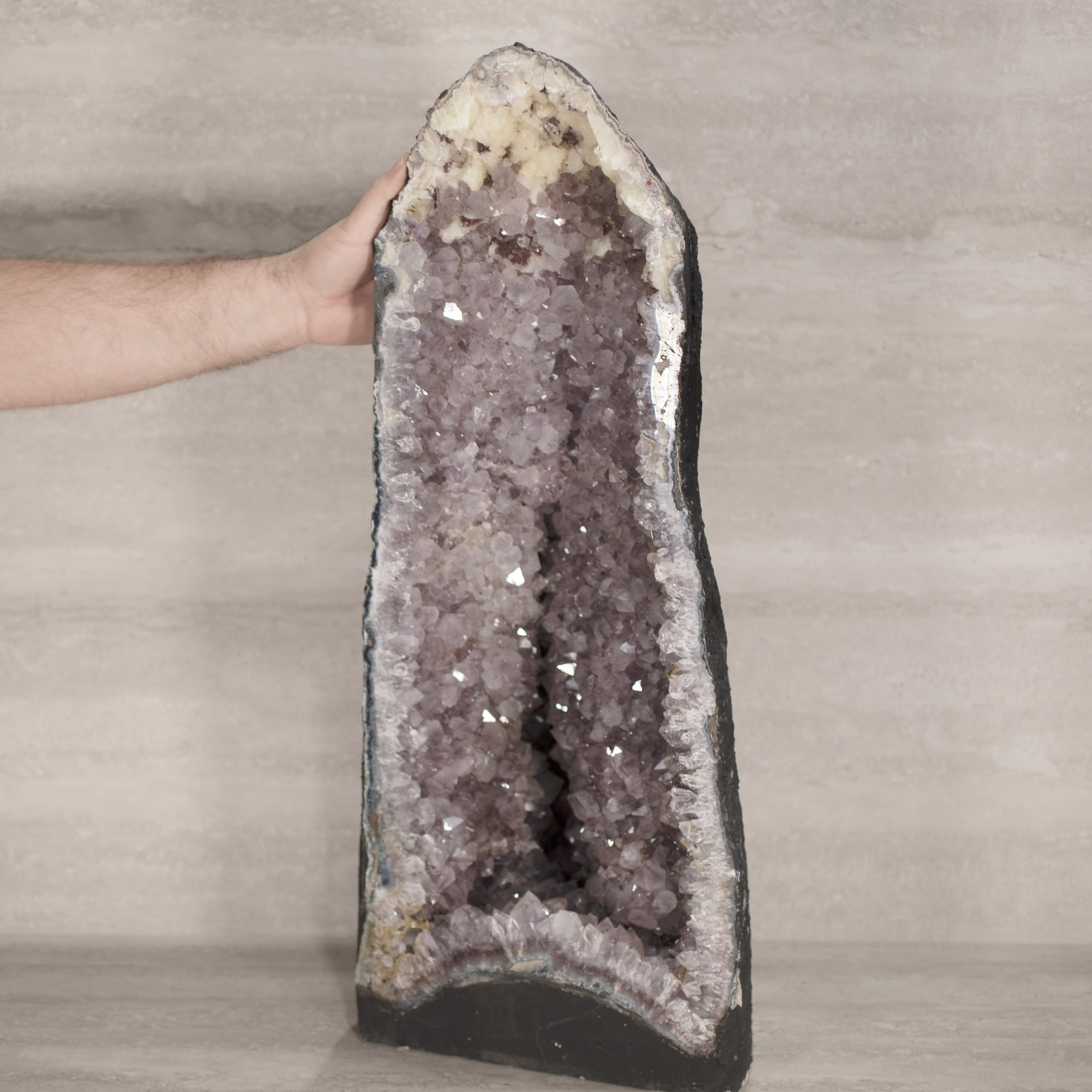 Kalifano Amethyst Amethyst Geode Cathedral from Brazil - 19" / 41 lbs BAG7300.001