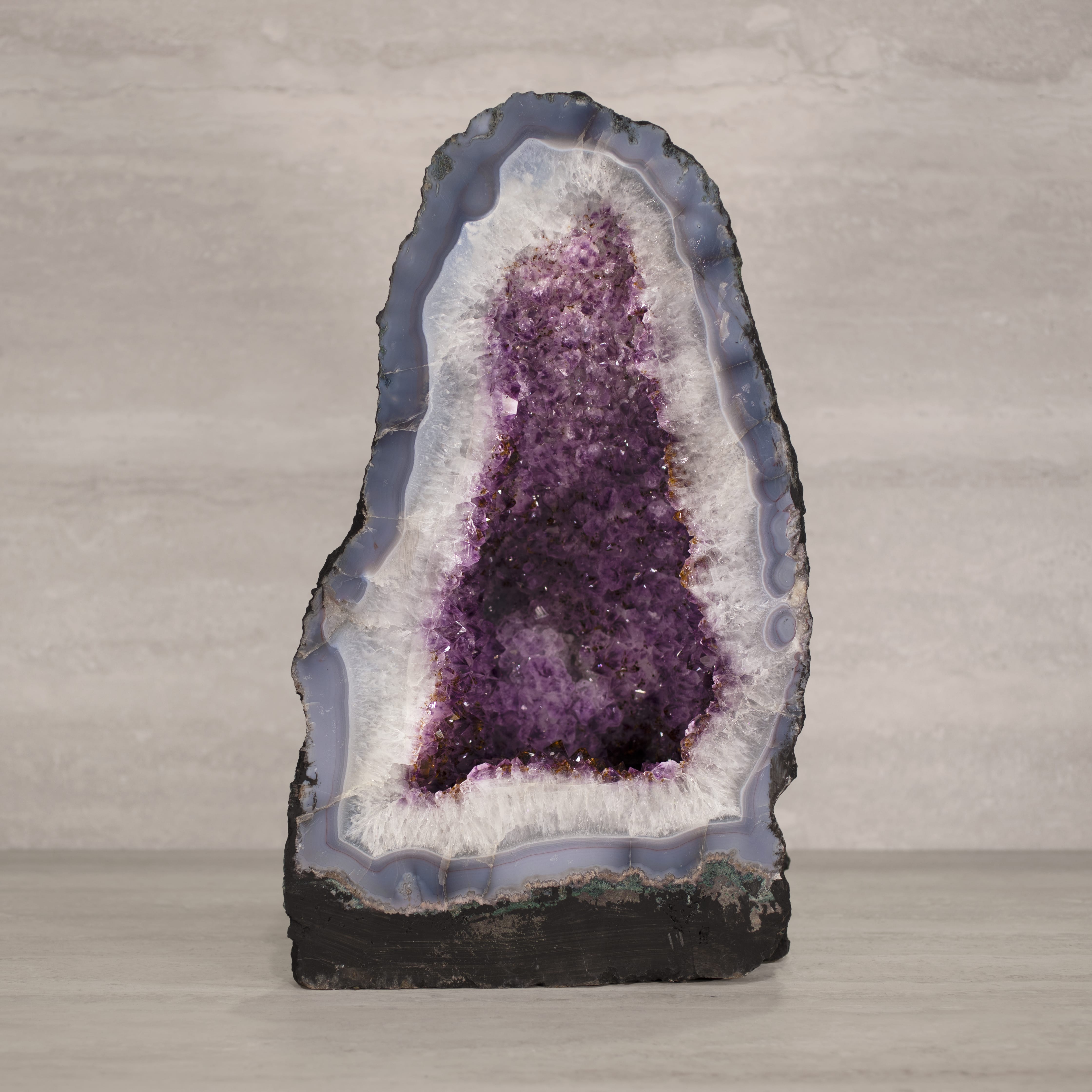 Kalifano Amethyst Amethyst Geode Cathedral from Brazil - 19.5" / 65 lbs BAG9900.001