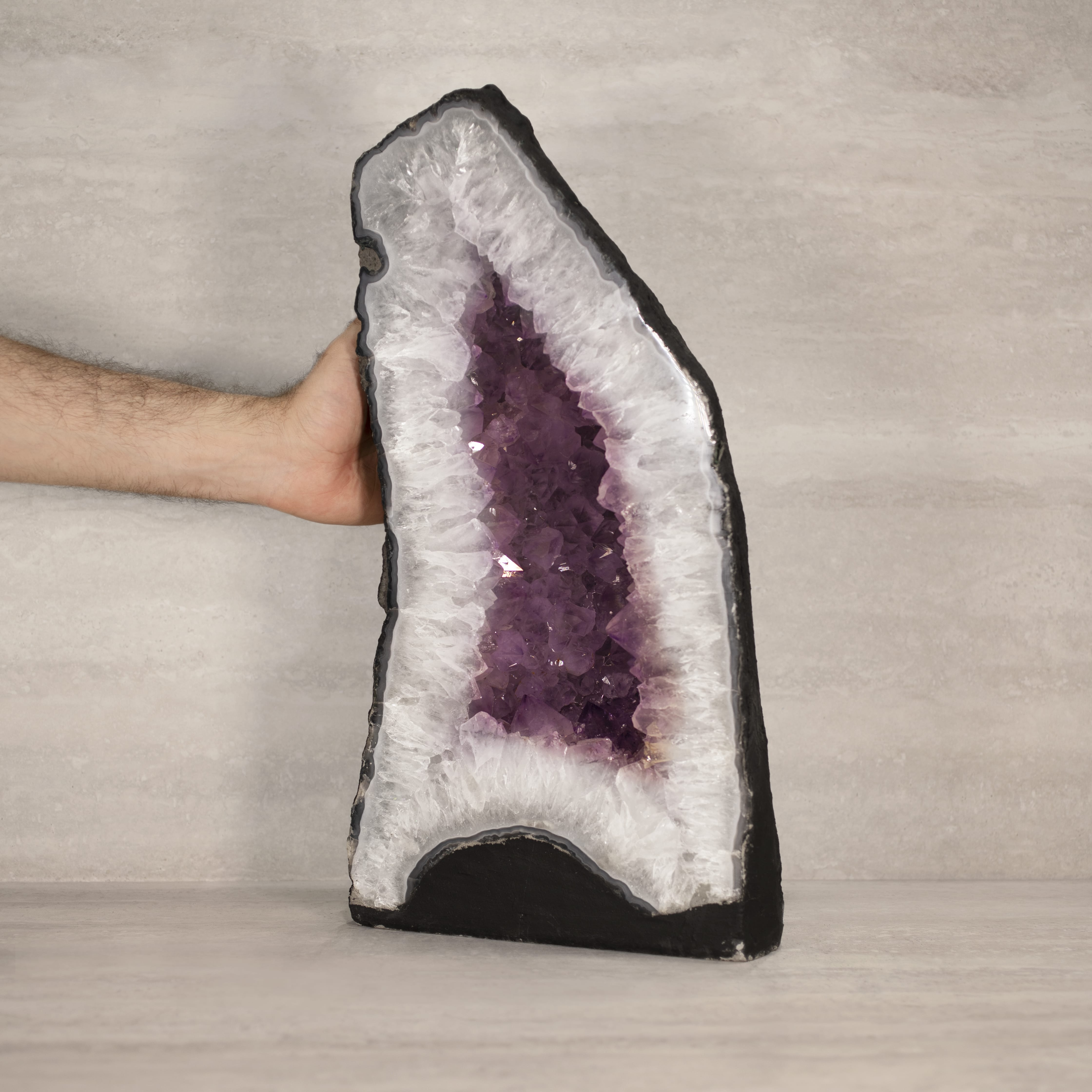 Kalifano Amethyst Amethyst Geode Cathedral from Brazil - 20.5" / 55 lbs BAG4200.004