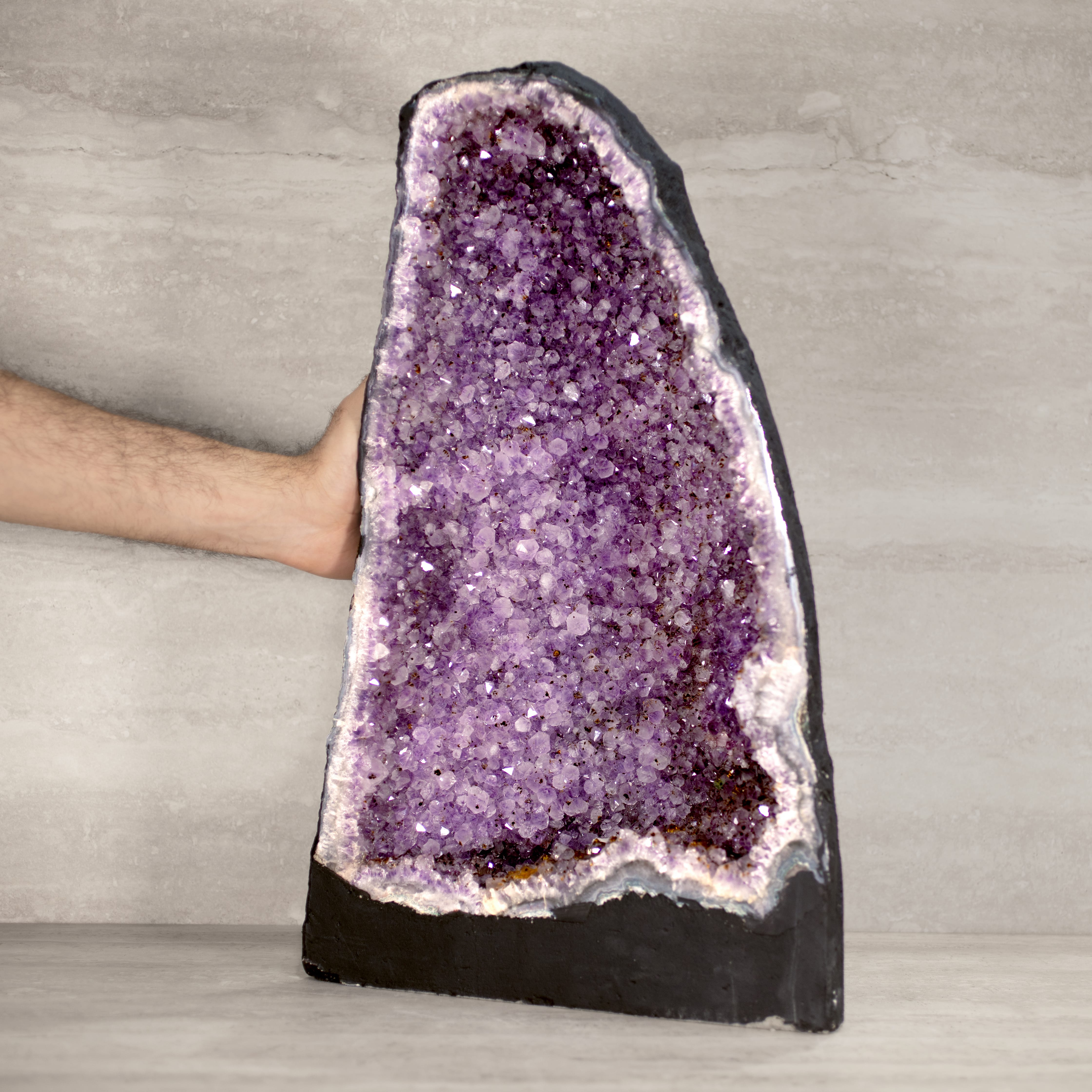 Kalifano Amethyst Amethyst Geode Cathedral from Brazil - 22" / 68 lbs BAG9400.001