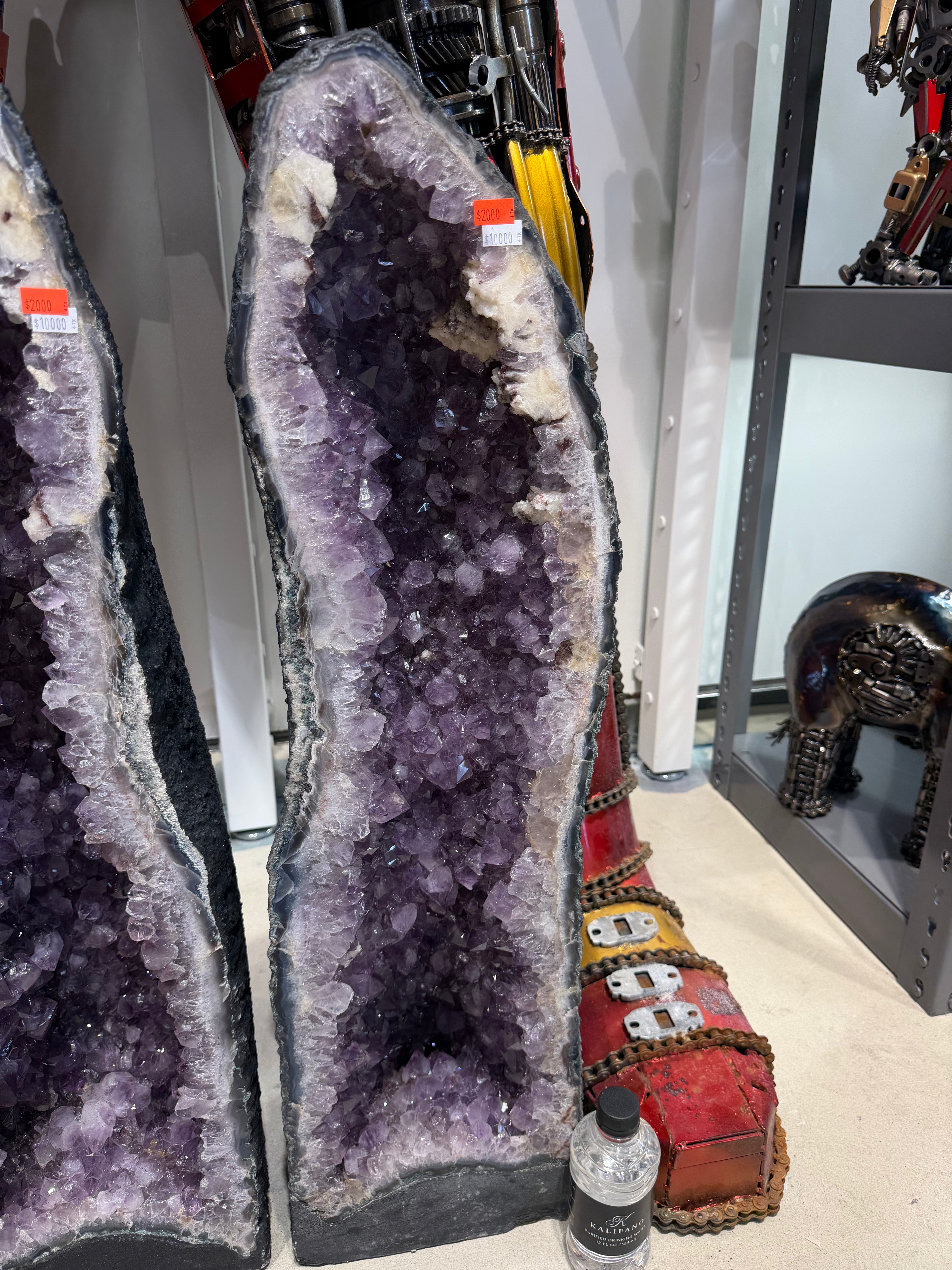 Kalifano Amethyst Amethyst Geode Cathedral from Brazil - 31" / 81 lbs BAG8000.011