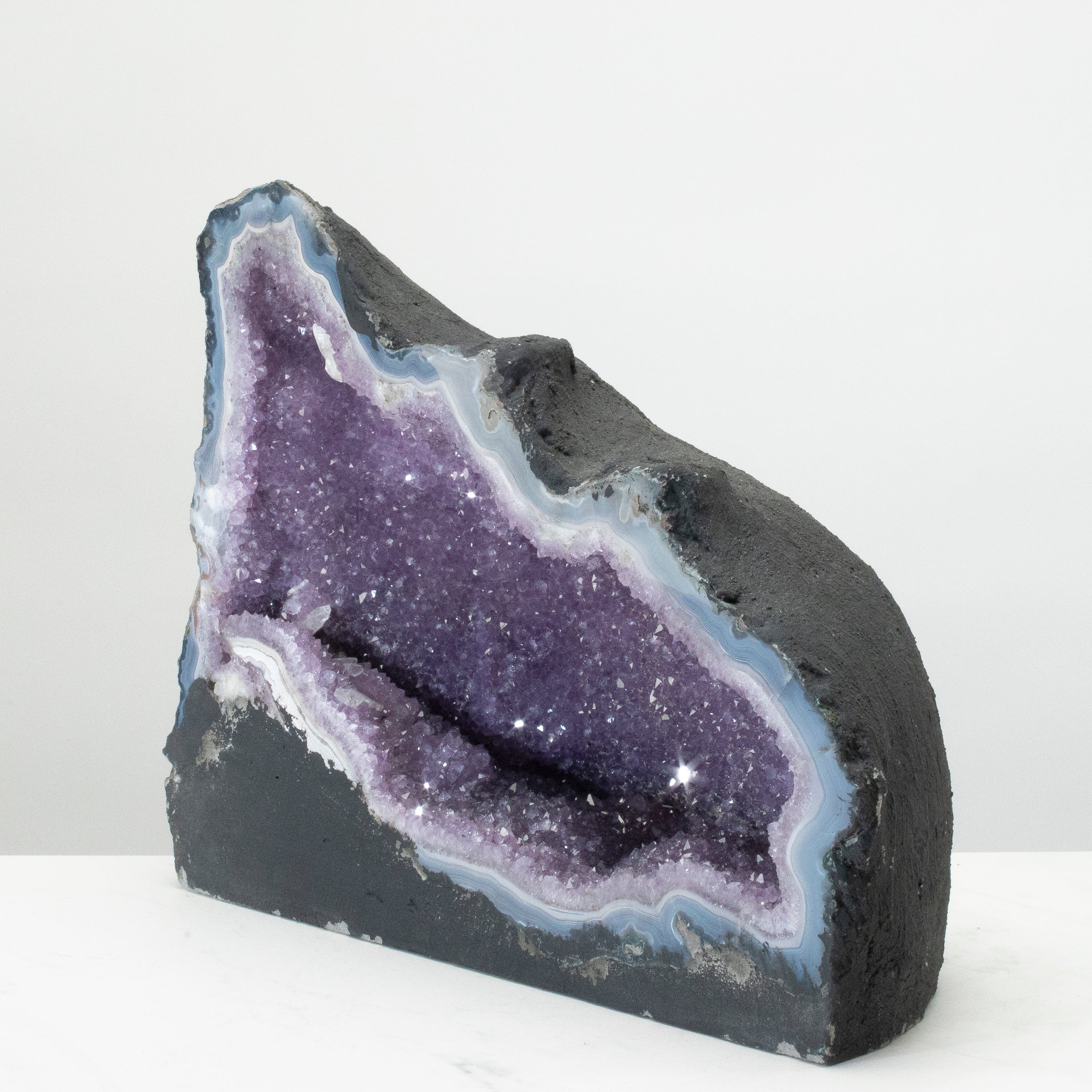 Kalifano Amethyst Amethyst Geode Cathedral from Brazil - 9" / 22.2 lbs BAG2800.013