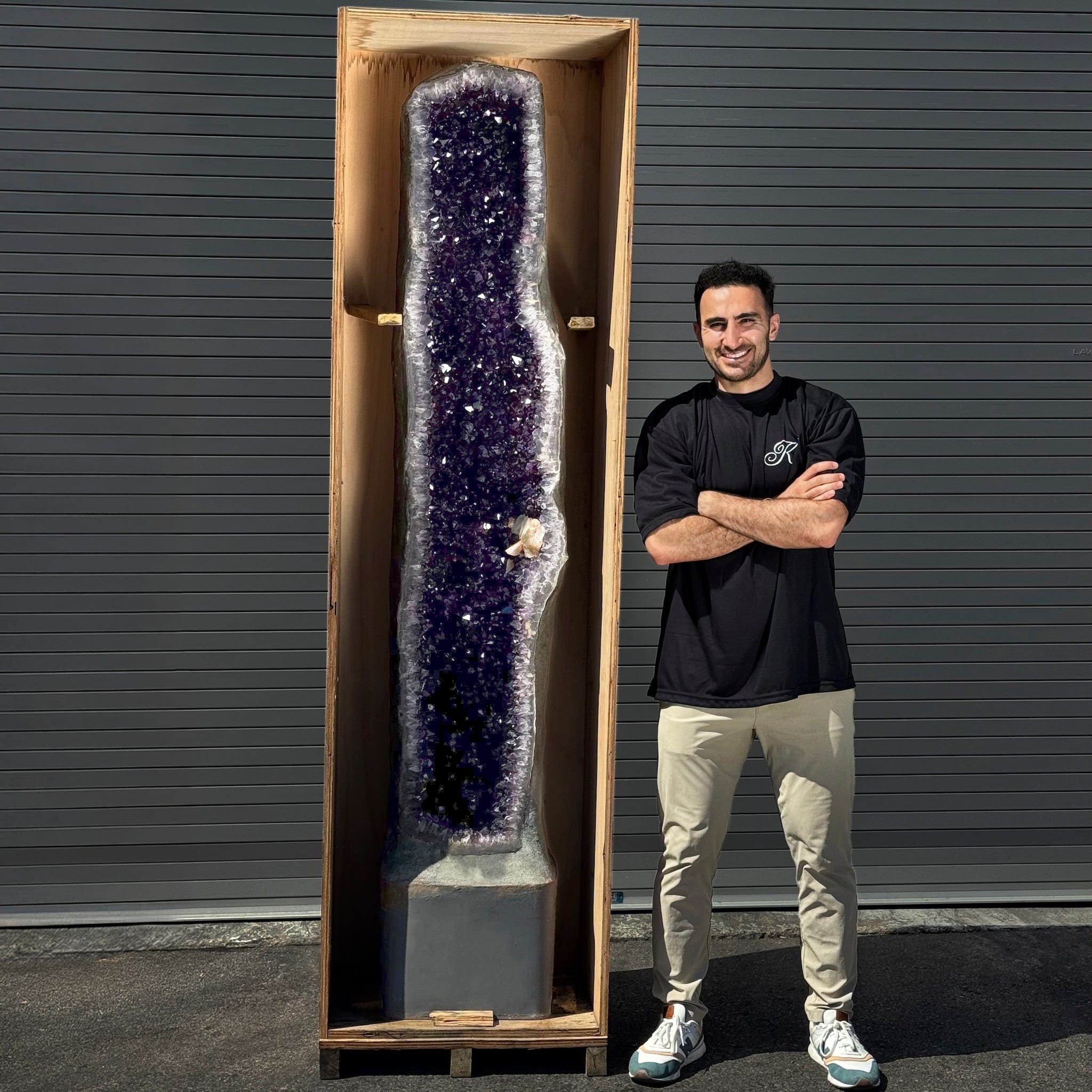 Kalifano Amethyst Amethyst Geode Cathedral from Uruguay - 84 in / 867 lbs UAG320000.001