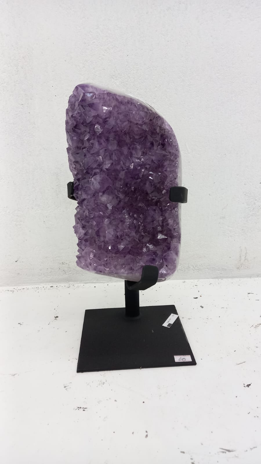 Kalifano Amethyst Amethyst Geode from Brazil on Custom Stand- 15" / 11 lbs BAG1700.004