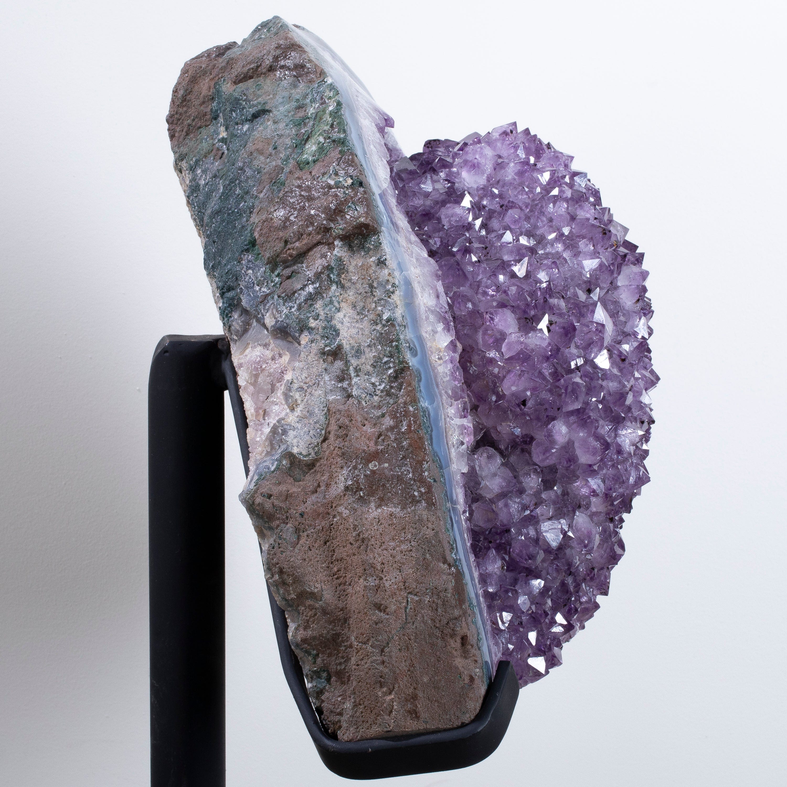 Kalifano Amethyst Amethyst Geode from Brazil on Custom Stand- 27" / 72 lbs BAG8400.003