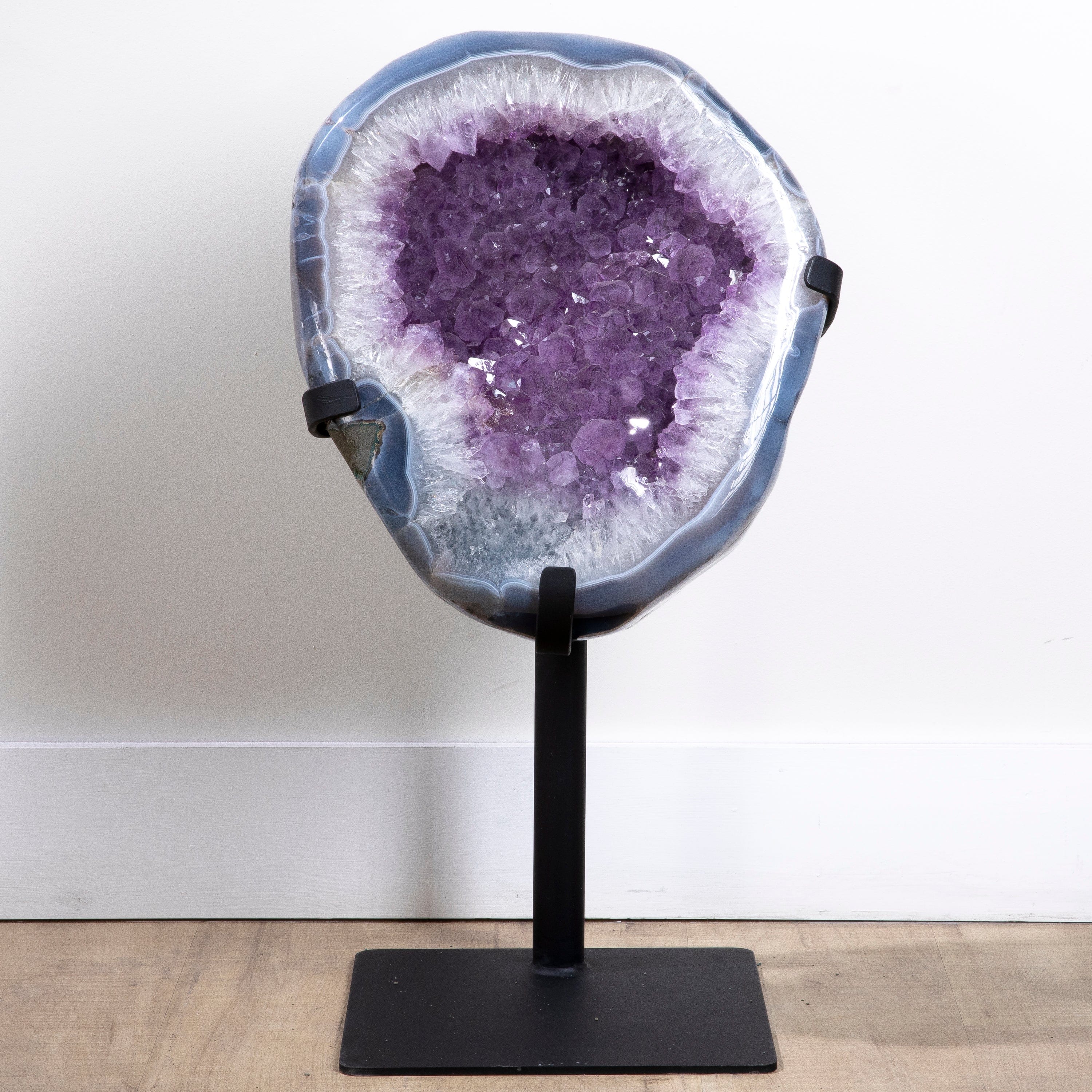 Kalifano Amethyst Amethyst Geode from Brazil on Custom Stand- 28" / 72 lbs BAG8800.001