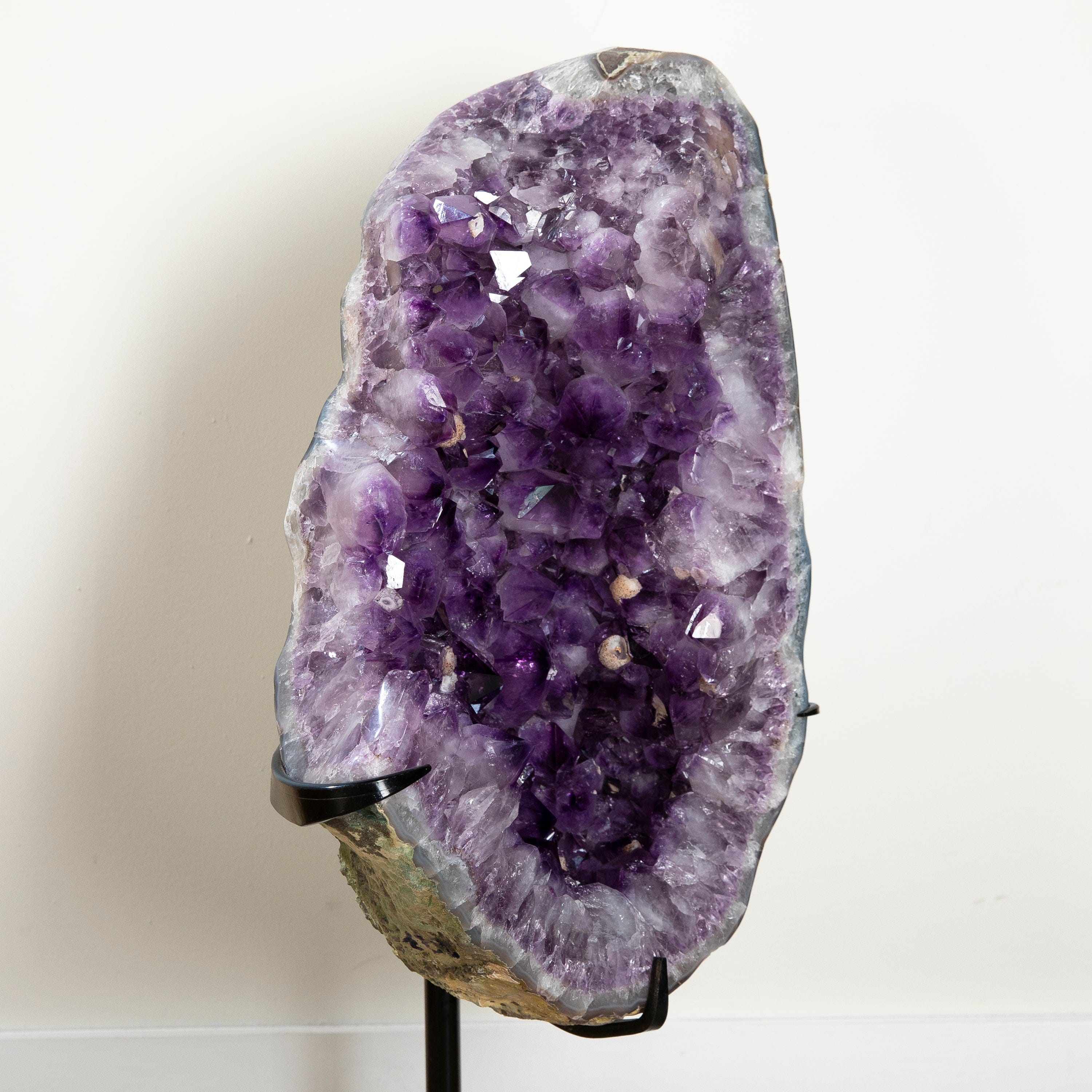 Kalifano Amethyst Amethyst Geode from Brazil on Custom Stand- 31" / 79lbs BAG10400.004