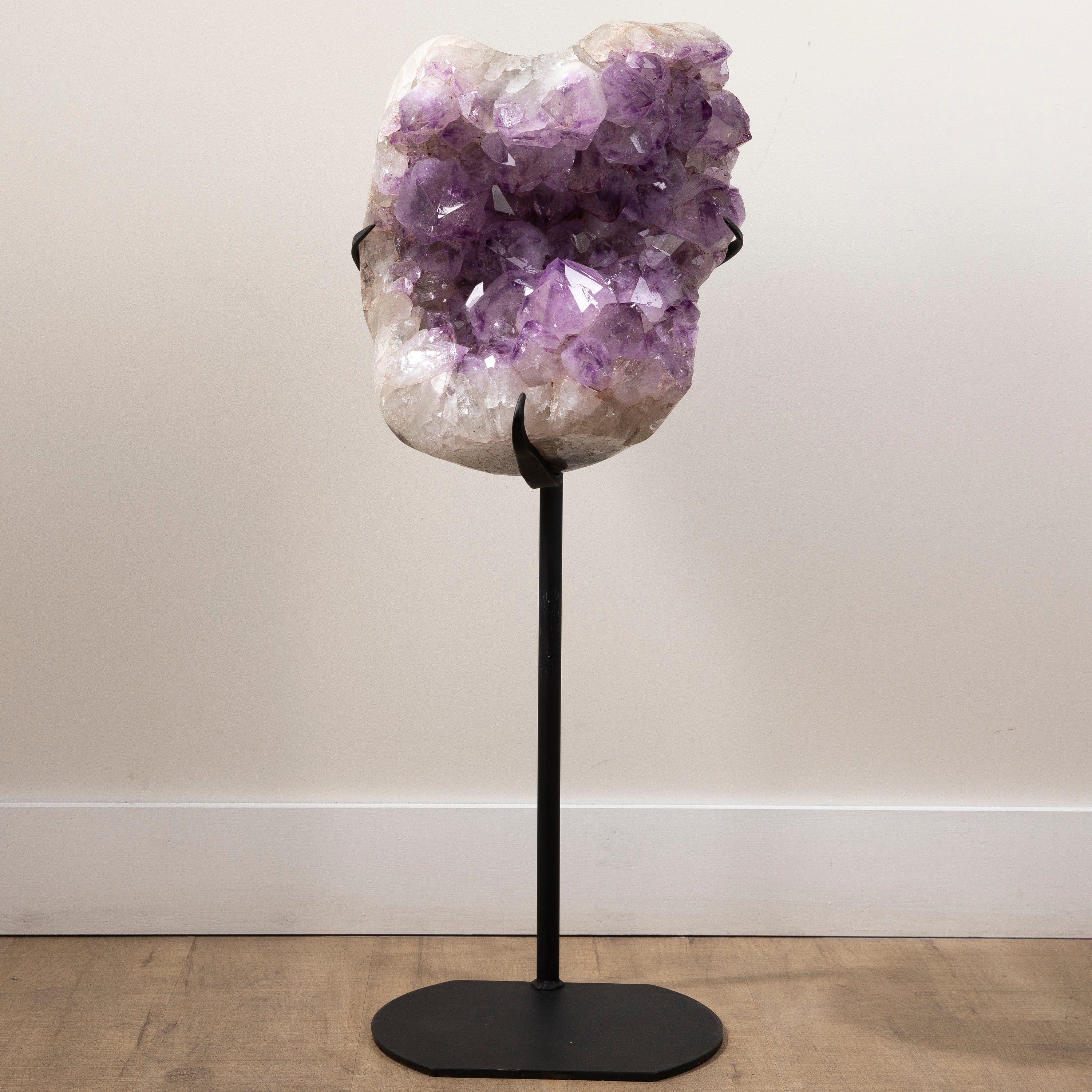 Kalifano Amethyst Amethyst Geode from Brazil on Custom Stand- 37" / 108 lbs BAG8800.002