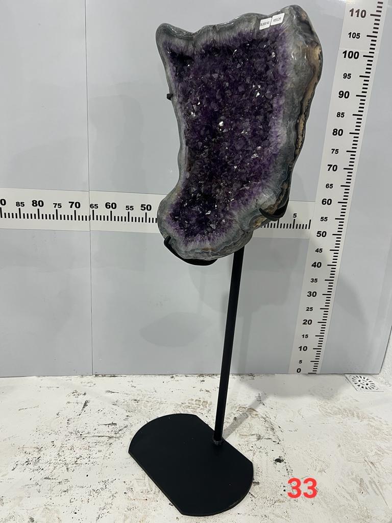 Kalifano Amethyst Amethyst Geode from Brazil on Custom Stand- 39" / 86lbs BAG10400.005