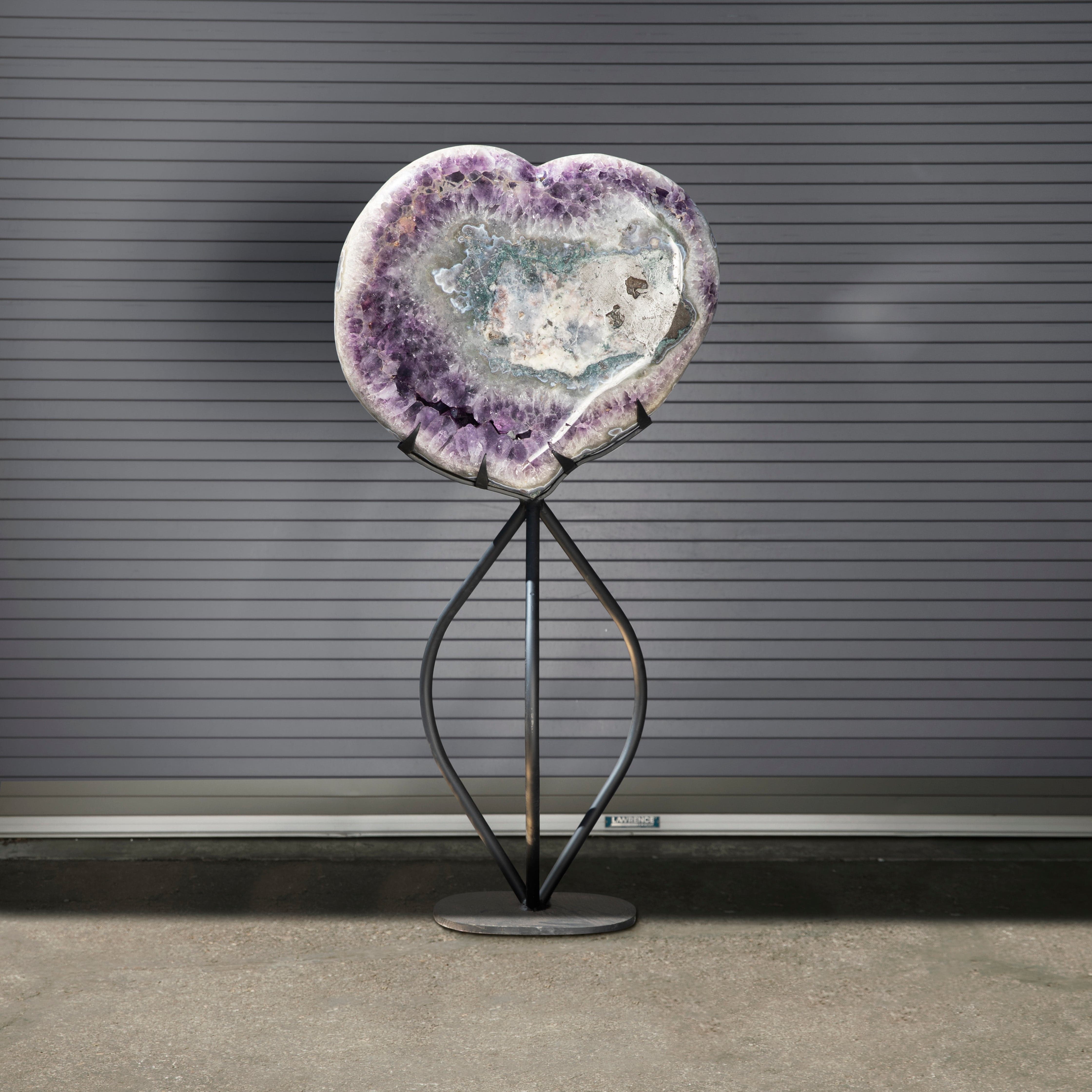 Kalifano Amethyst Amethyst Geode Heart from Brazil - 63" / 392 lbs BAG140000.003