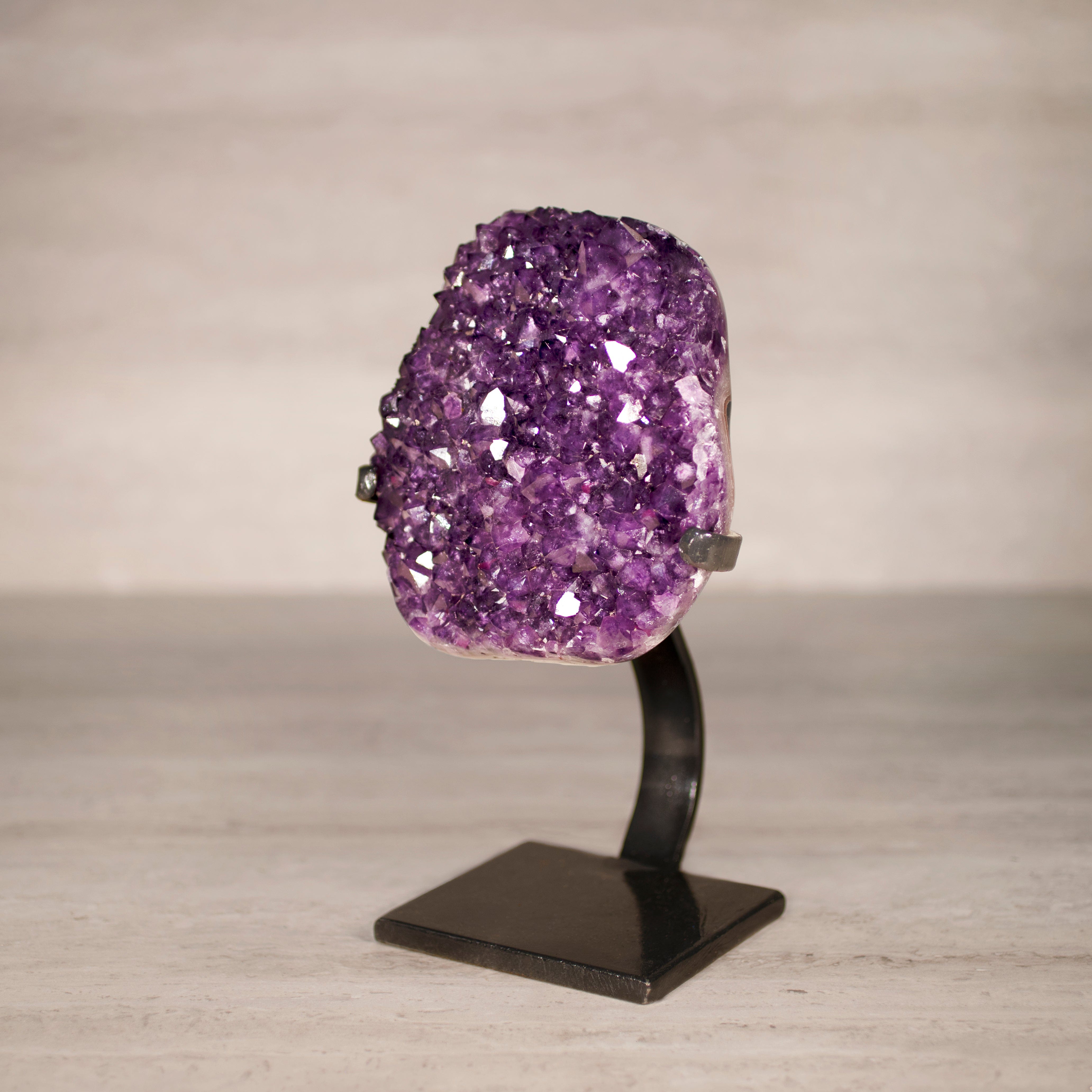 Kalifano Amethyst Amethyst Geode on Custom Stand from Uruguay - 10 in / 7.5 lbs UAG3400.013