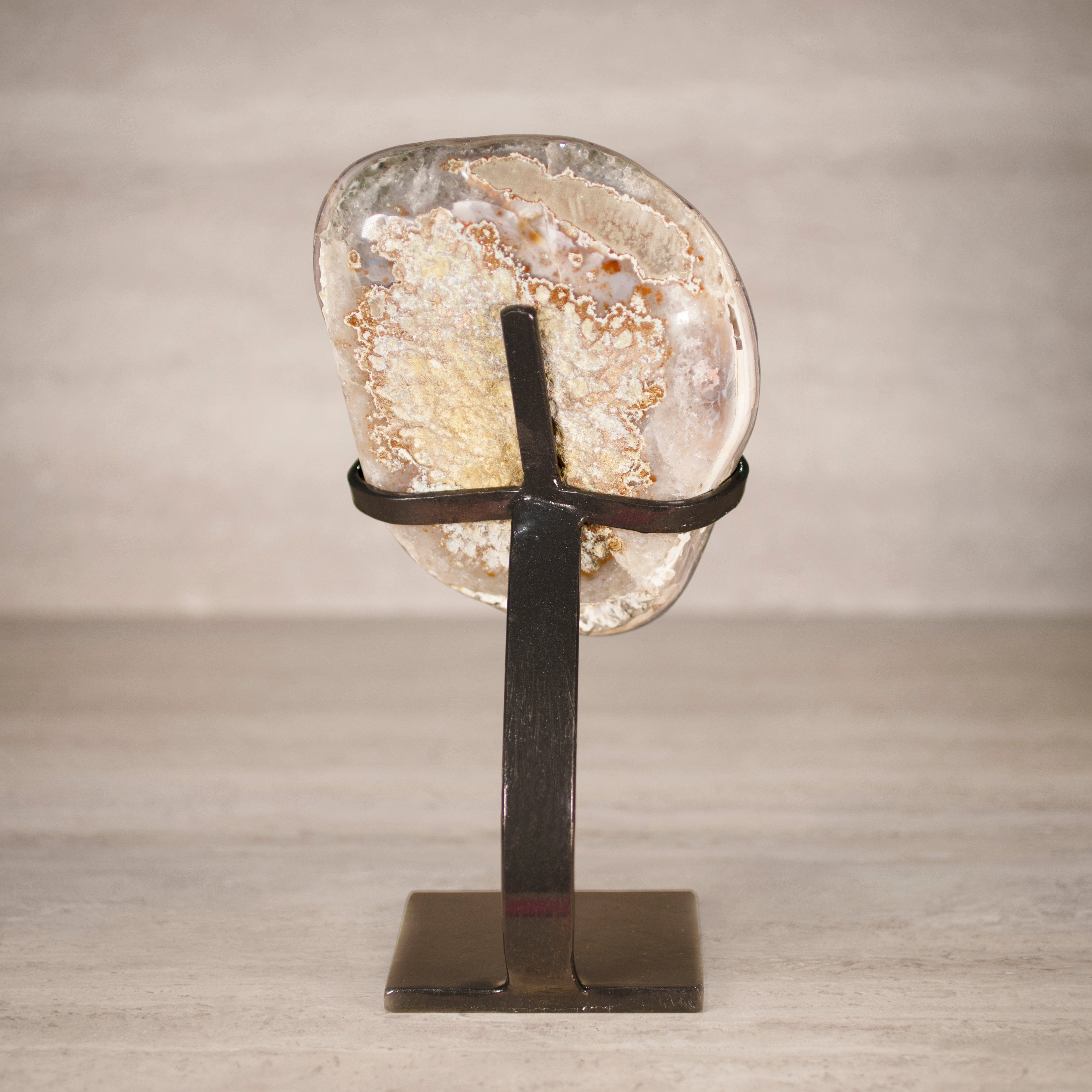 Kalifano Amethyst Amethyst Geode on Custom Stand from Uruguay - 12 in / 7 lbs UAG3200.013