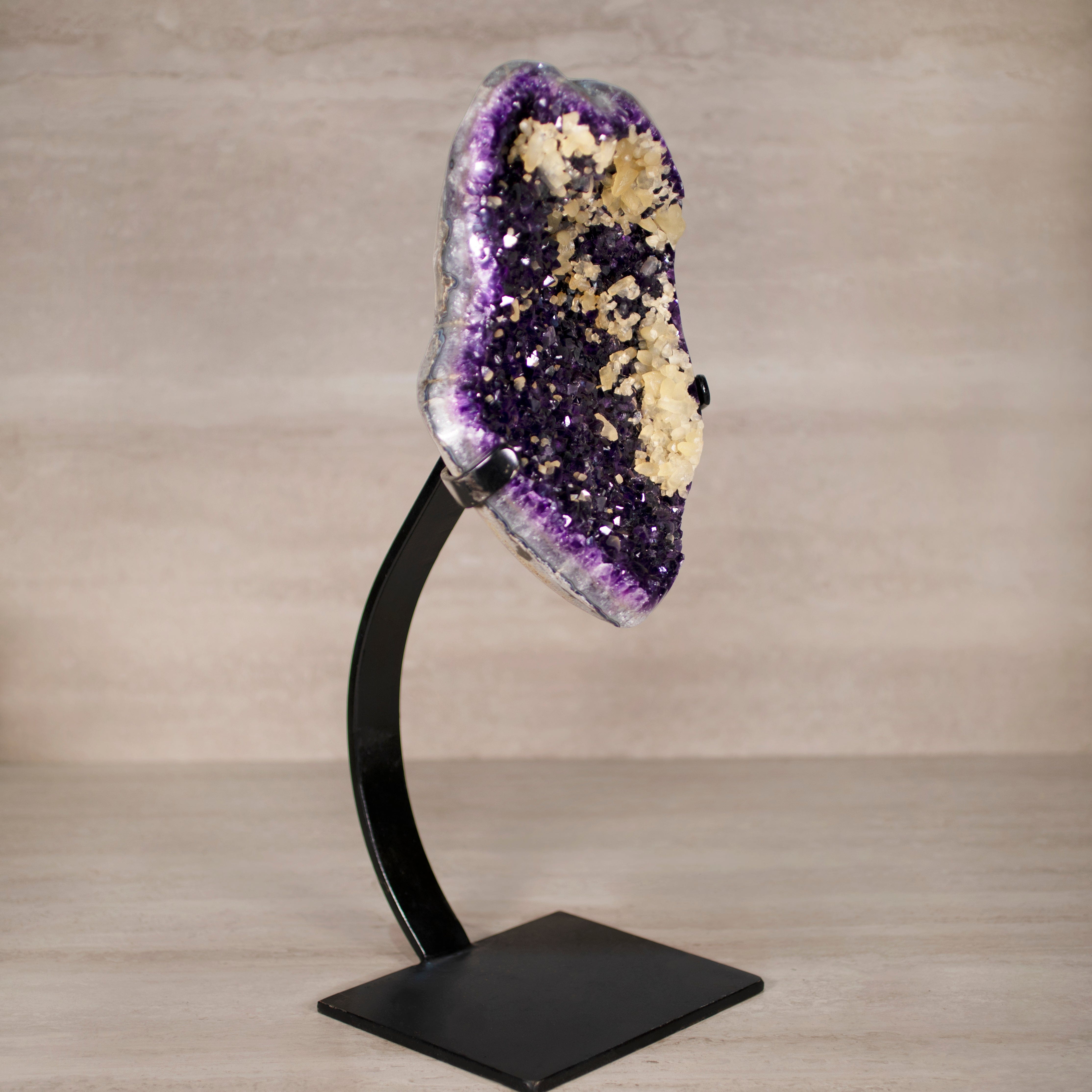Kalifano Amethyst Amethyst Geode on Custom Stand from Uruguay - 21 in / 22 lbs UAG10000.006