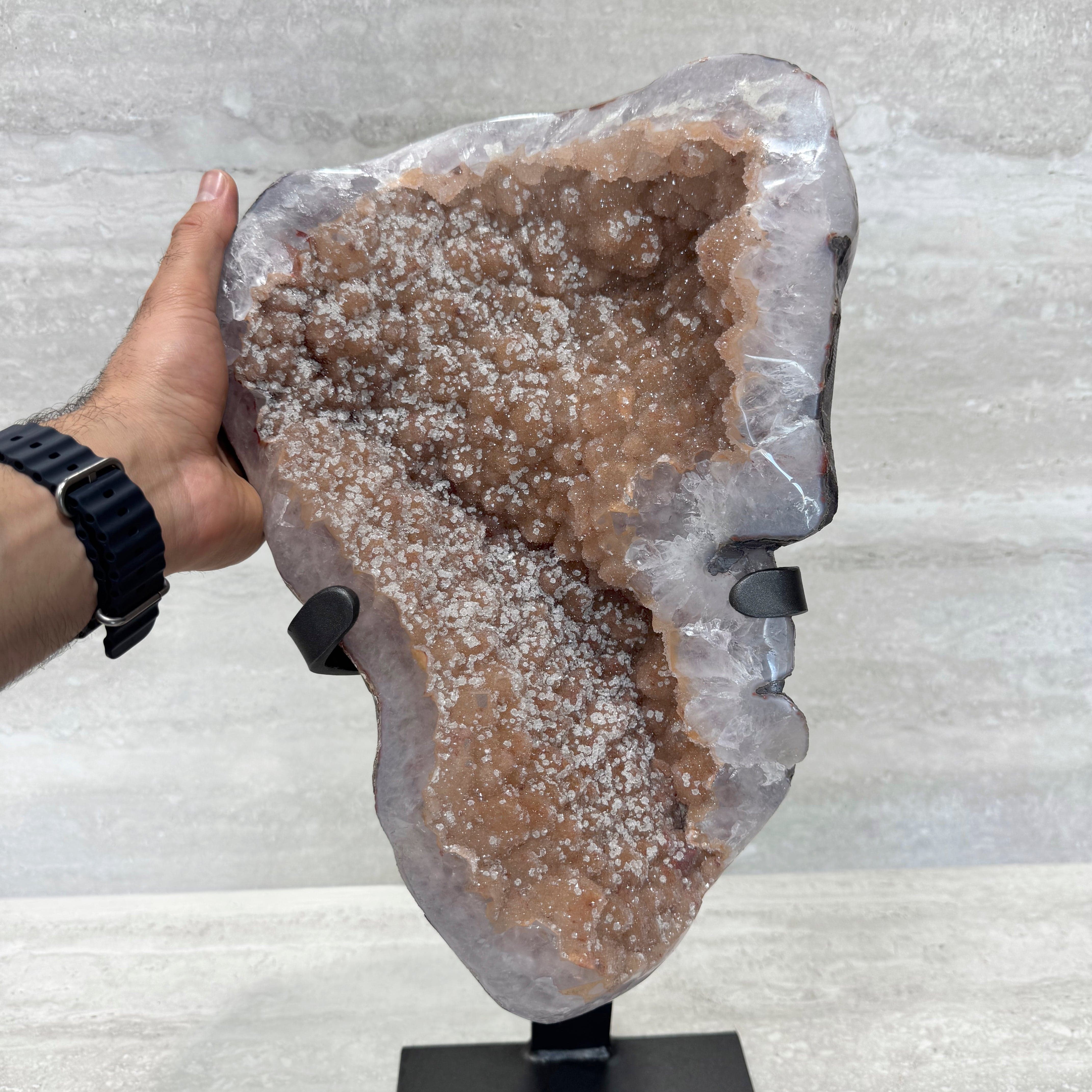 Kalifano Amethyst Amethyst Geode on Custom Stand from Uruguay - 23 in / 42 lbs UAG12000.002