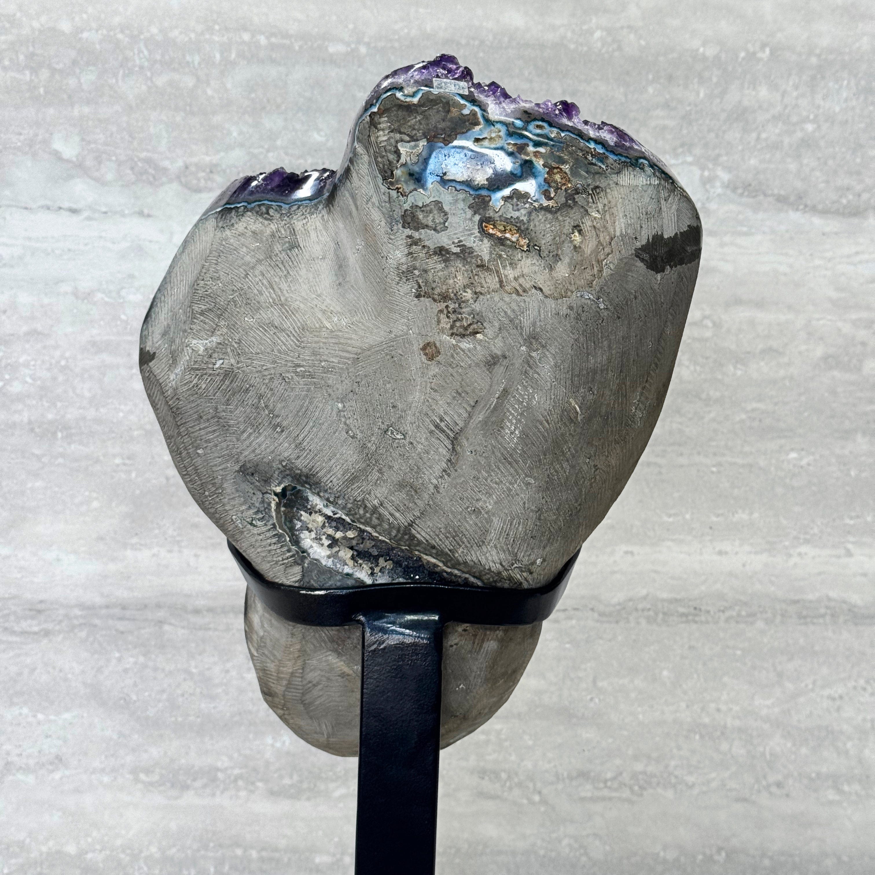 Kalifano Amethyst Amethyst Geode on Custom Stand from Uruguay - 27 in / 44 lbs UAG20000.004