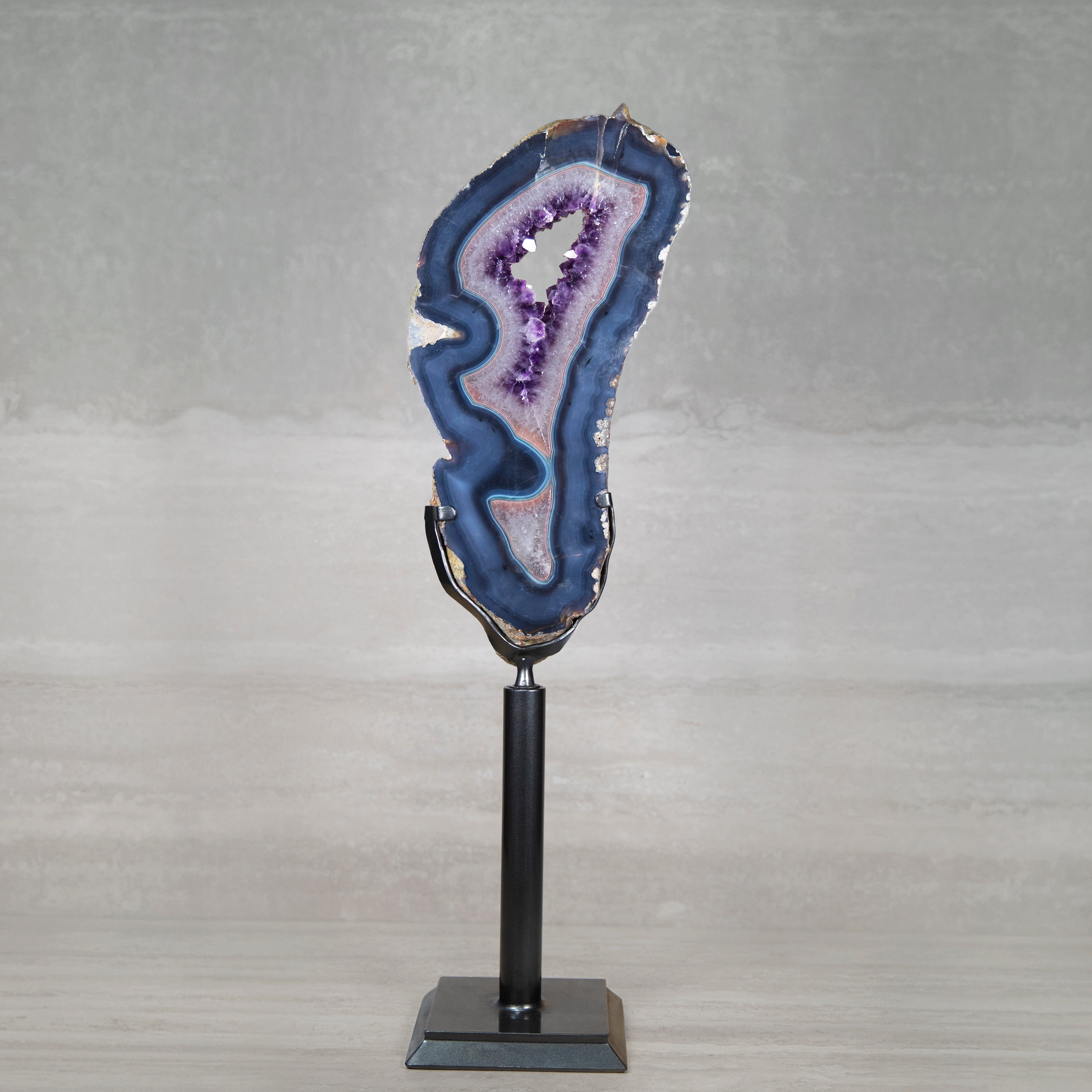 Kalifano Amethyst Amethyst Geode on Custom Stand from Uruguay - 33 in / 21 lbs UAG20000.008