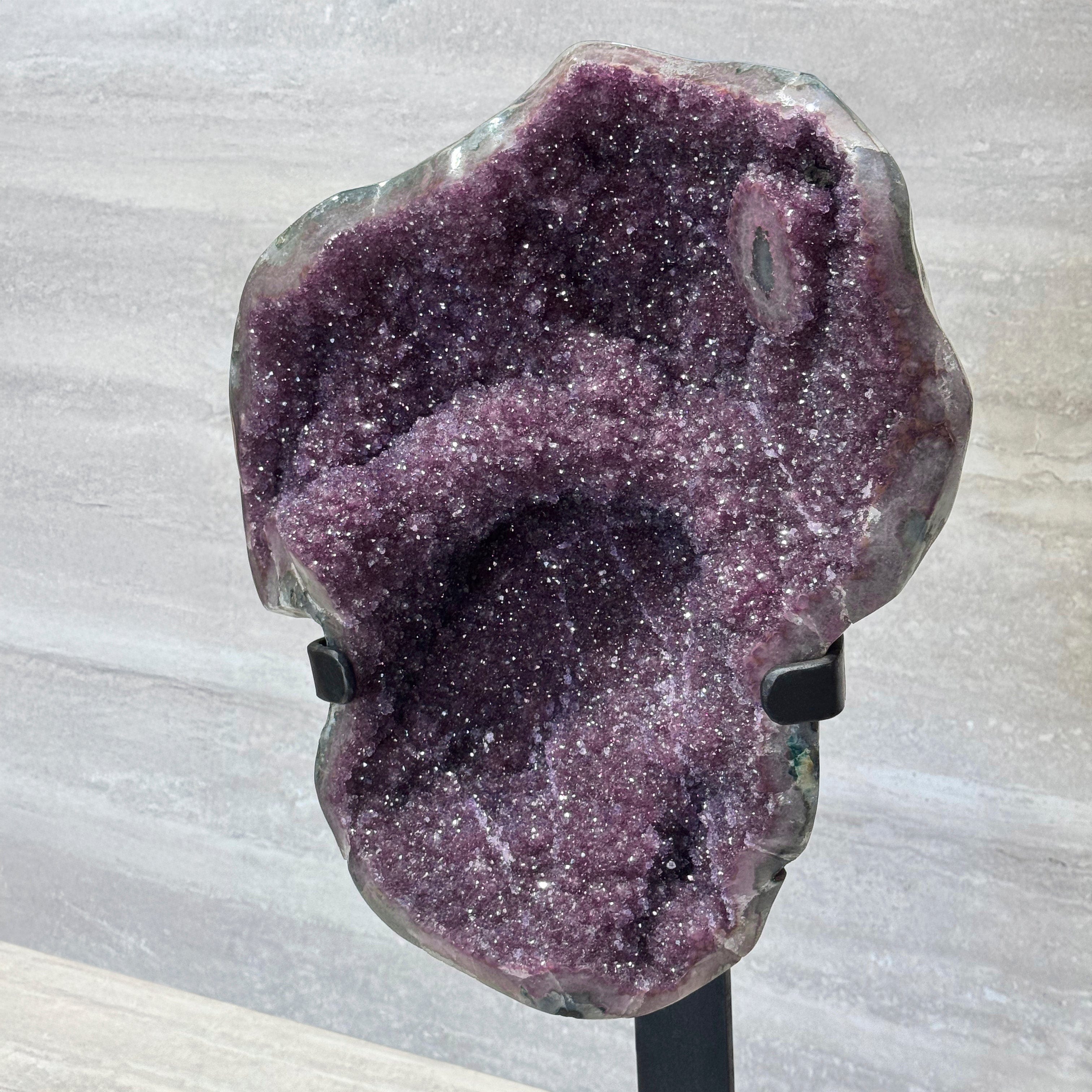 Kalifano Amethyst Amethyst Geode on Custom Stand from Uruguay - 33 in / 49 lbs UAG18000.007