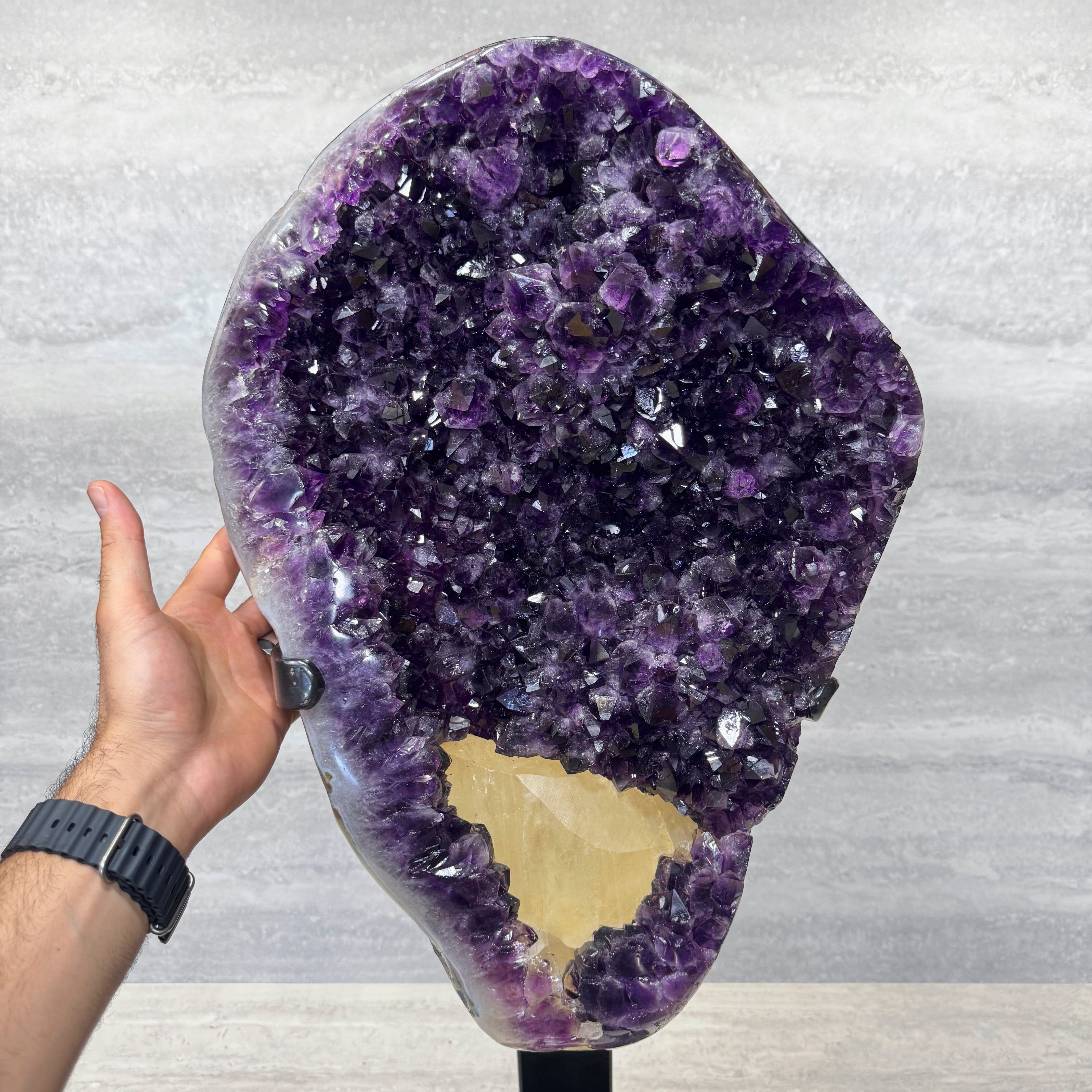 Kalifano Amethyst Amethyst Geode on Custom Stand from Uruguay - 37 in / 64 lbs UAG30000.003