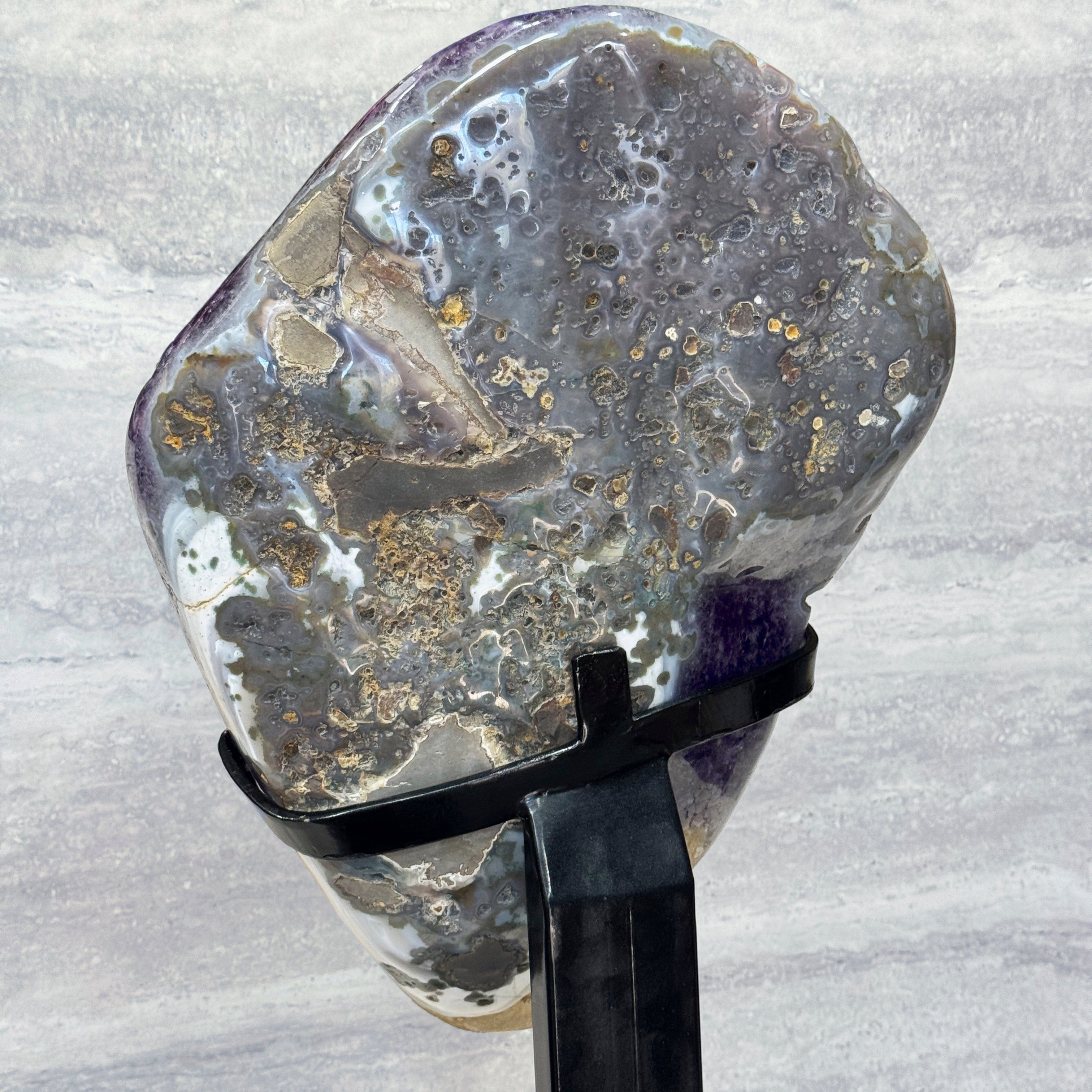 Kalifano Amethyst Amethyst Geode on Custom Stand from Uruguay - 37 in / 64 lbs UAG30000.003