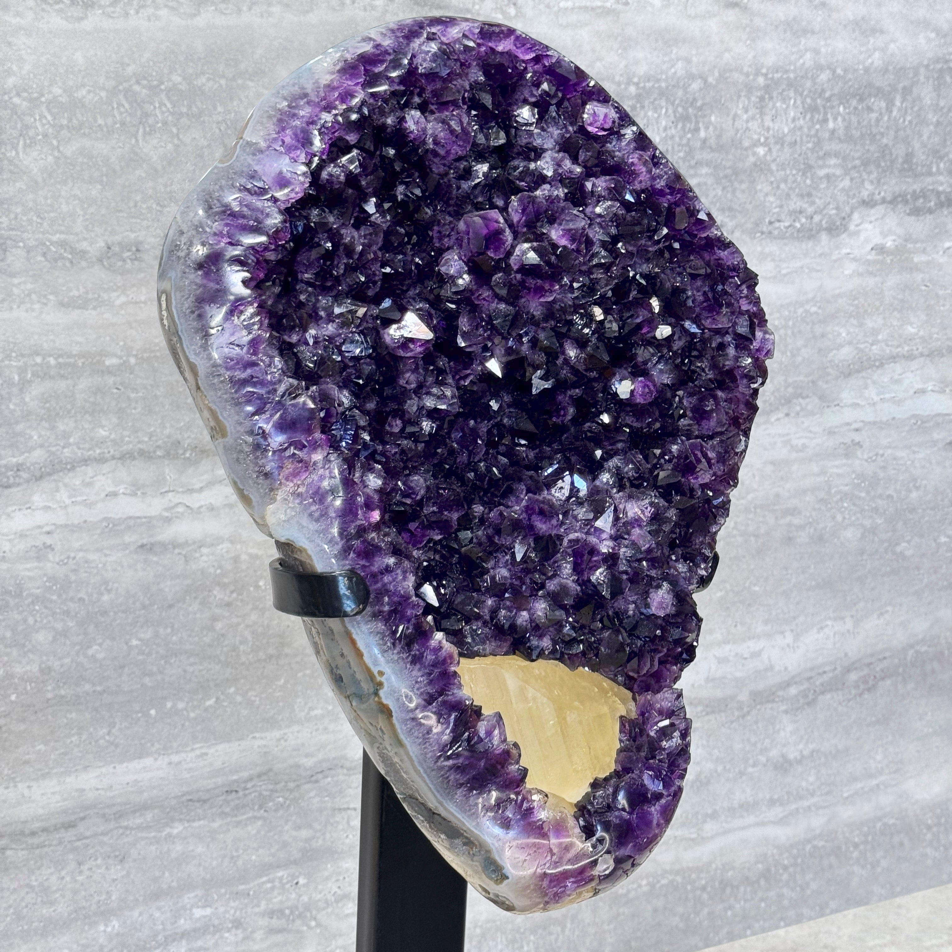 Kalifano Amethyst Amethyst Geode on Custom Stand from Uruguay - 37 in / 64 lbs UAG30000.003