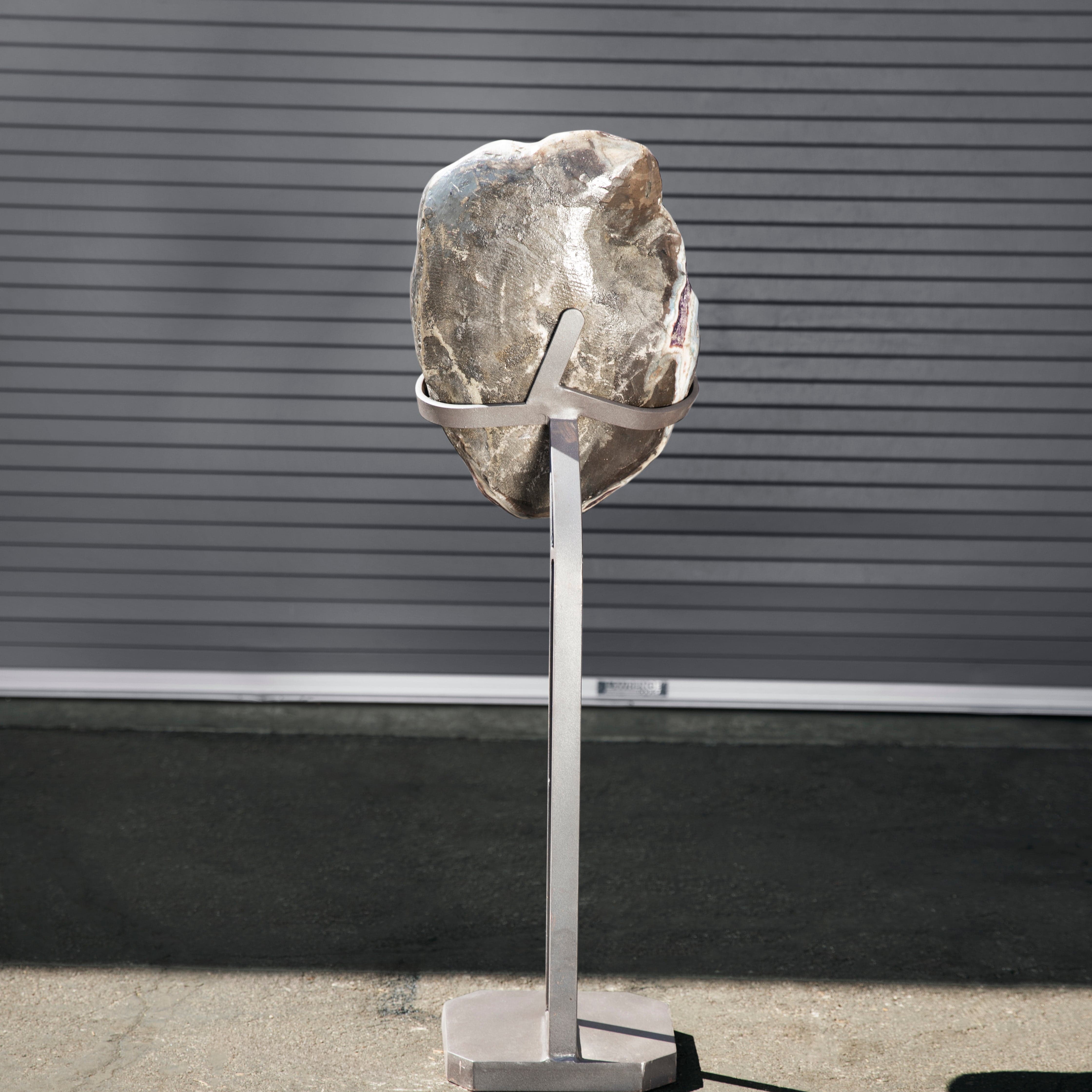 Kalifano Amethyst Amethyst Geode on Custom Stand from Uruguay - 50 in / 152 lbs UAG36000.008