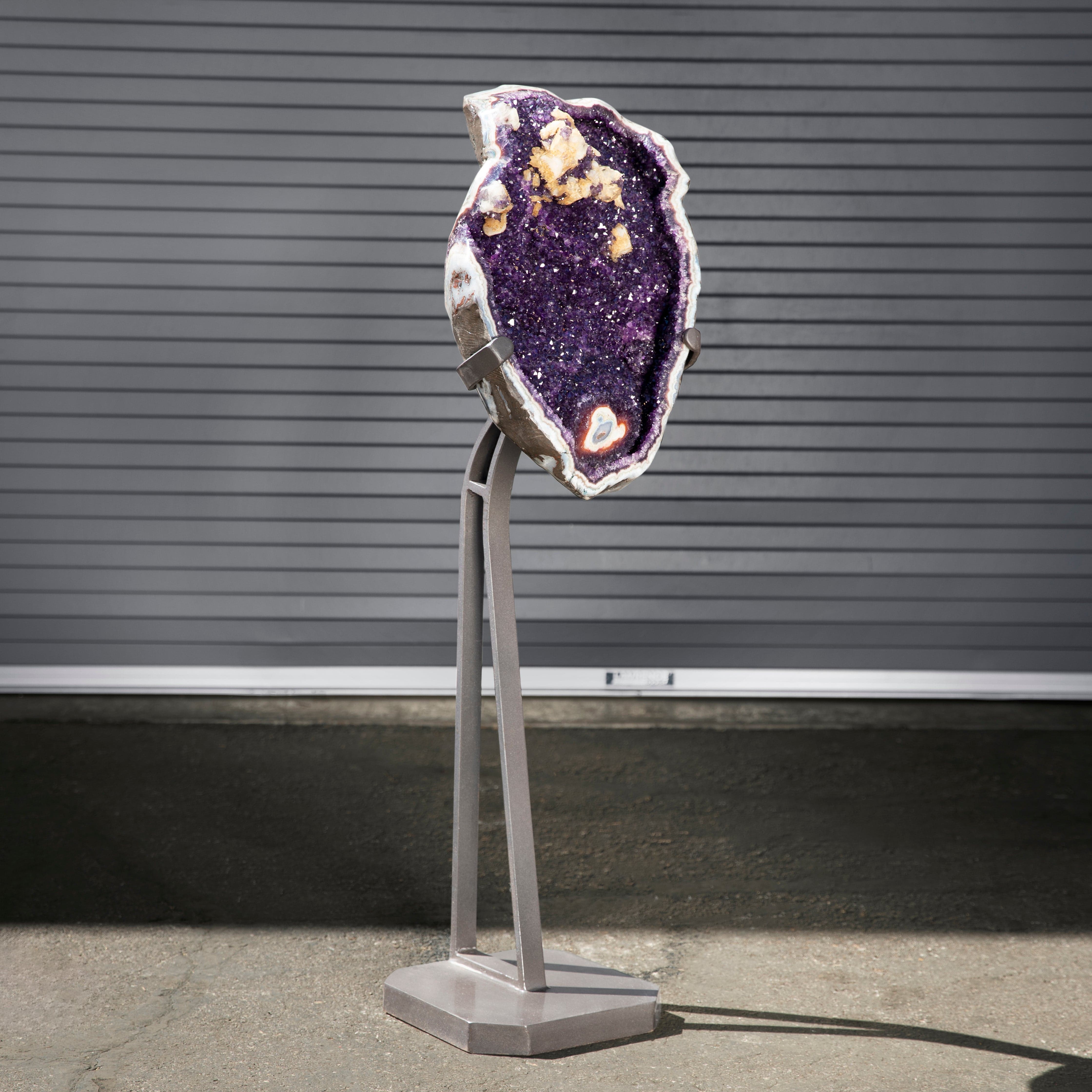 Kalifano Amethyst Amethyst Geode on Custom Stand from Uruguay - 50 in / 152 lbs UAG36000.008