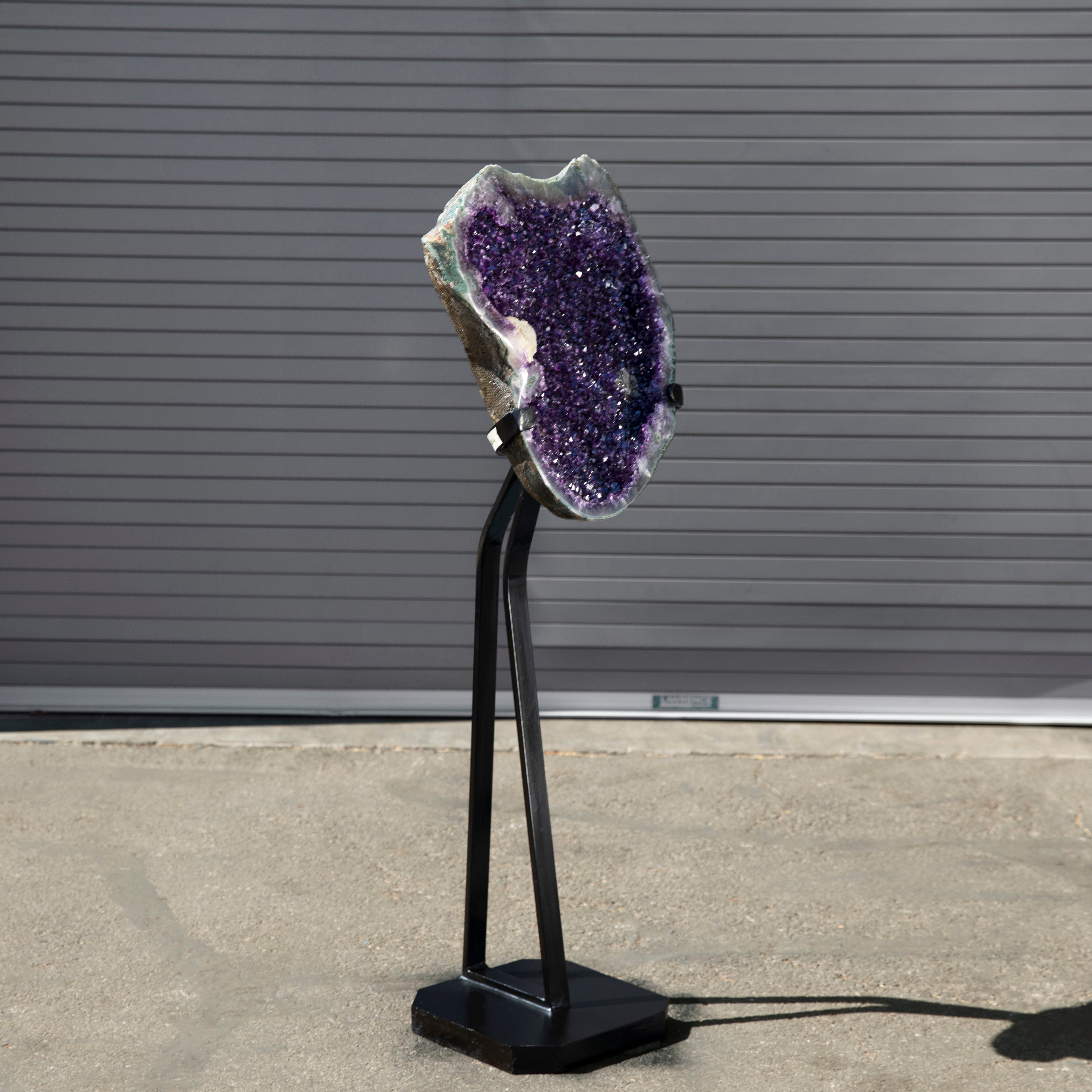 Kalifano Amethyst Amethyst Geode on Custom Stand from Uruguay - 52 in / 110 lbs UAG36000.007
