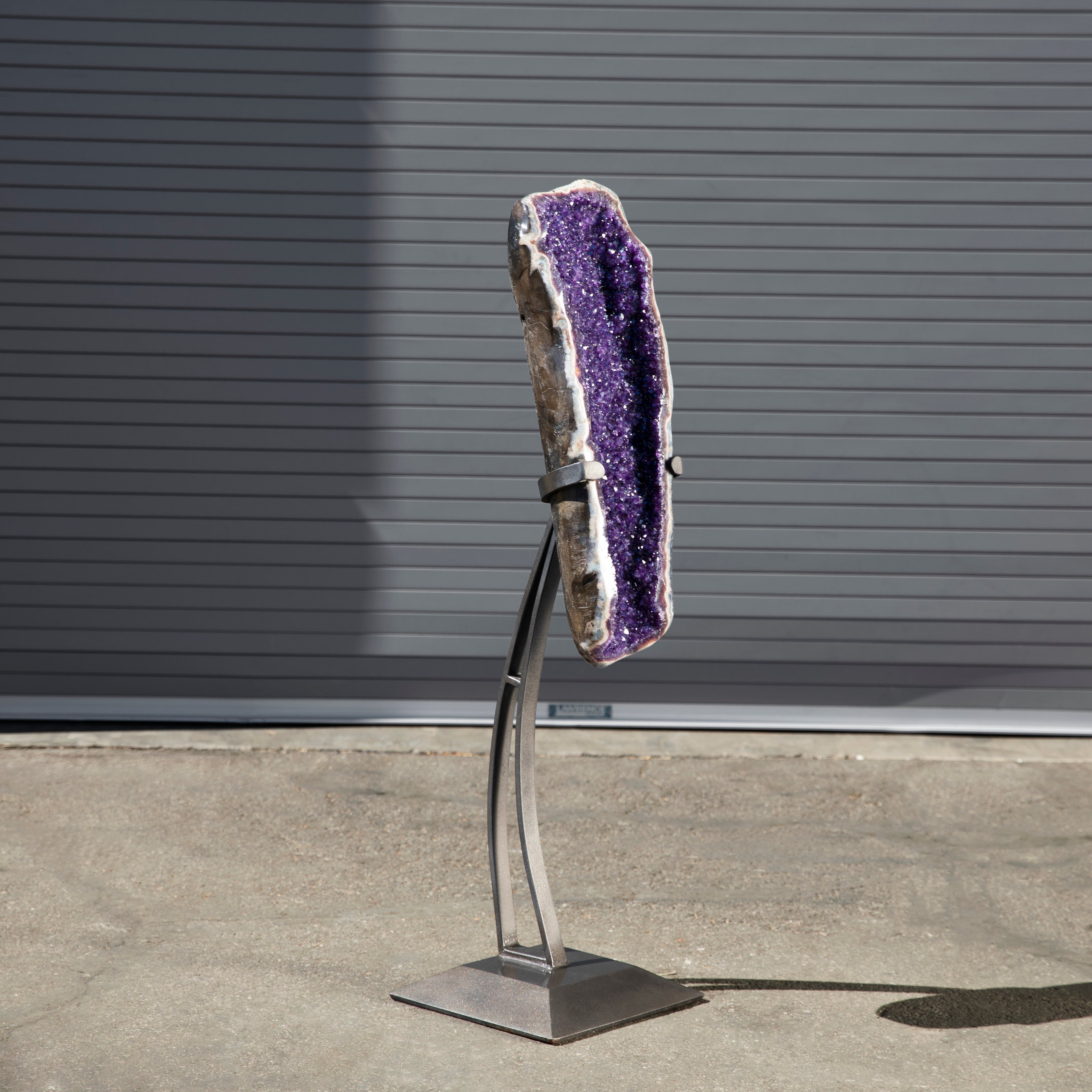 Kalifano Amethyst Amethyst Geode on Custom Stand from Uruguay - 52 in / 121 lbs UAG36000.006