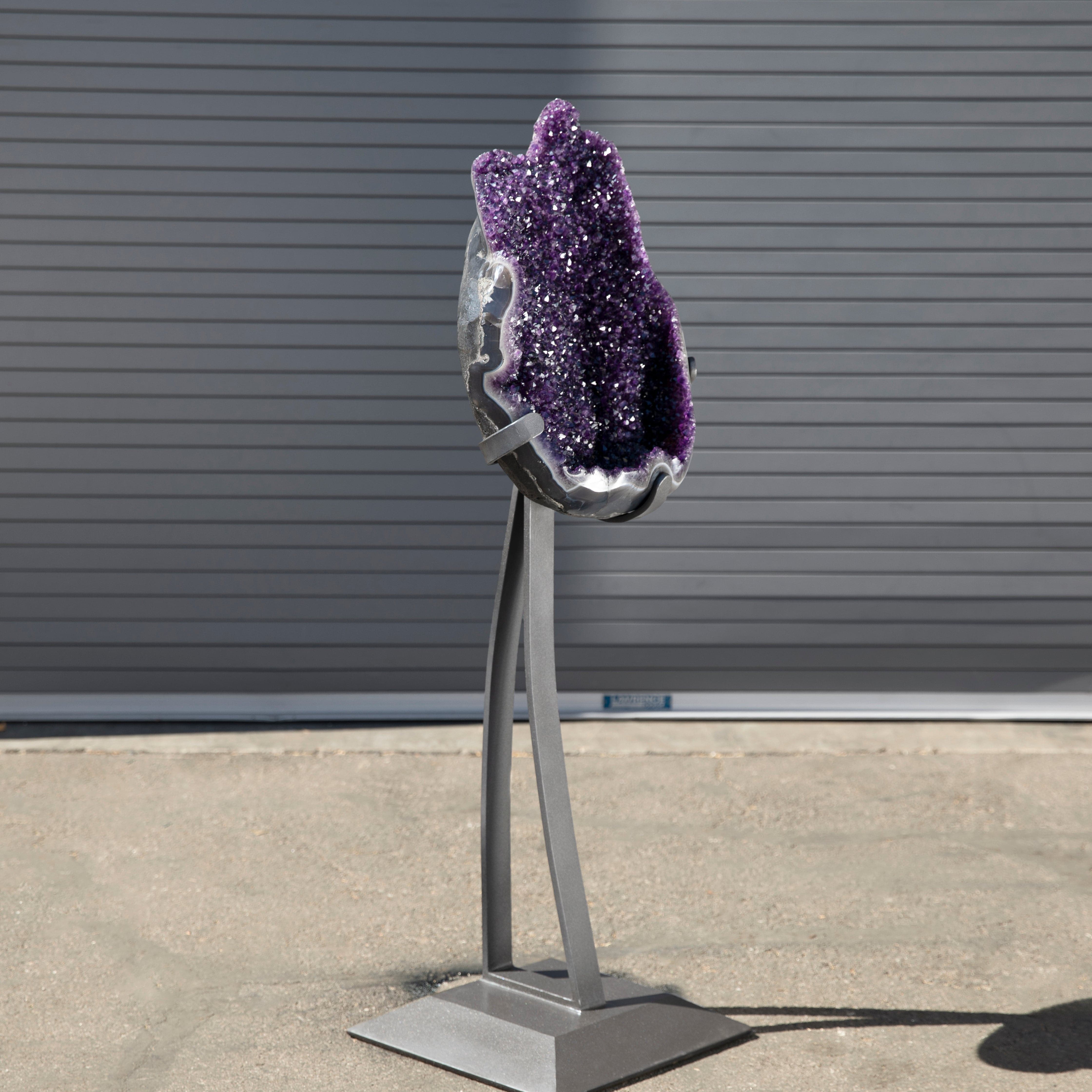 Kalifano Amethyst Amethyst Geode on Custom Stand from Uruguay - 53 in / 150 lbs UAG40000.001