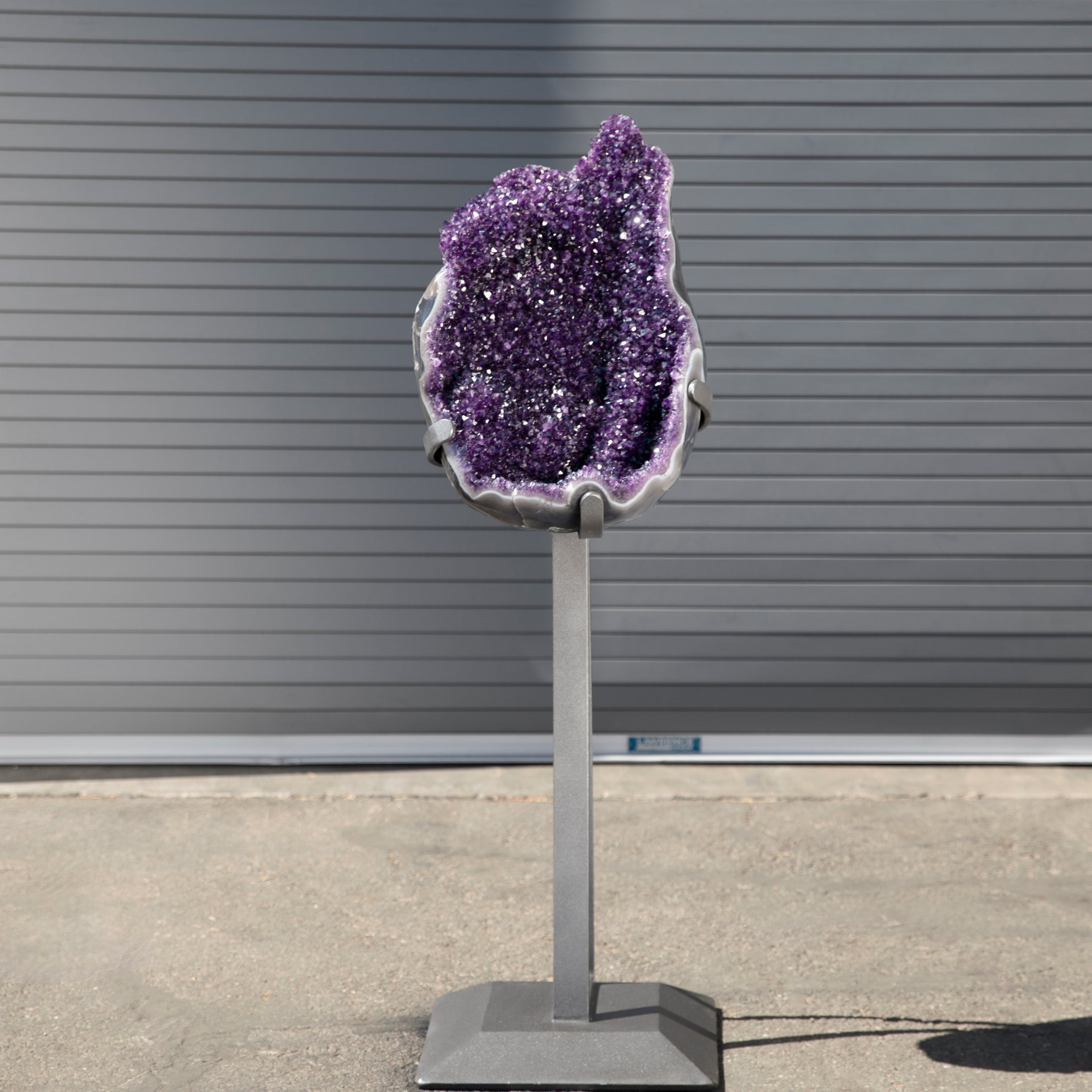 Kalifano Amethyst Amethyst Geode on Custom Stand from Uruguay - 53 in / 150 lbs UAG40000.001