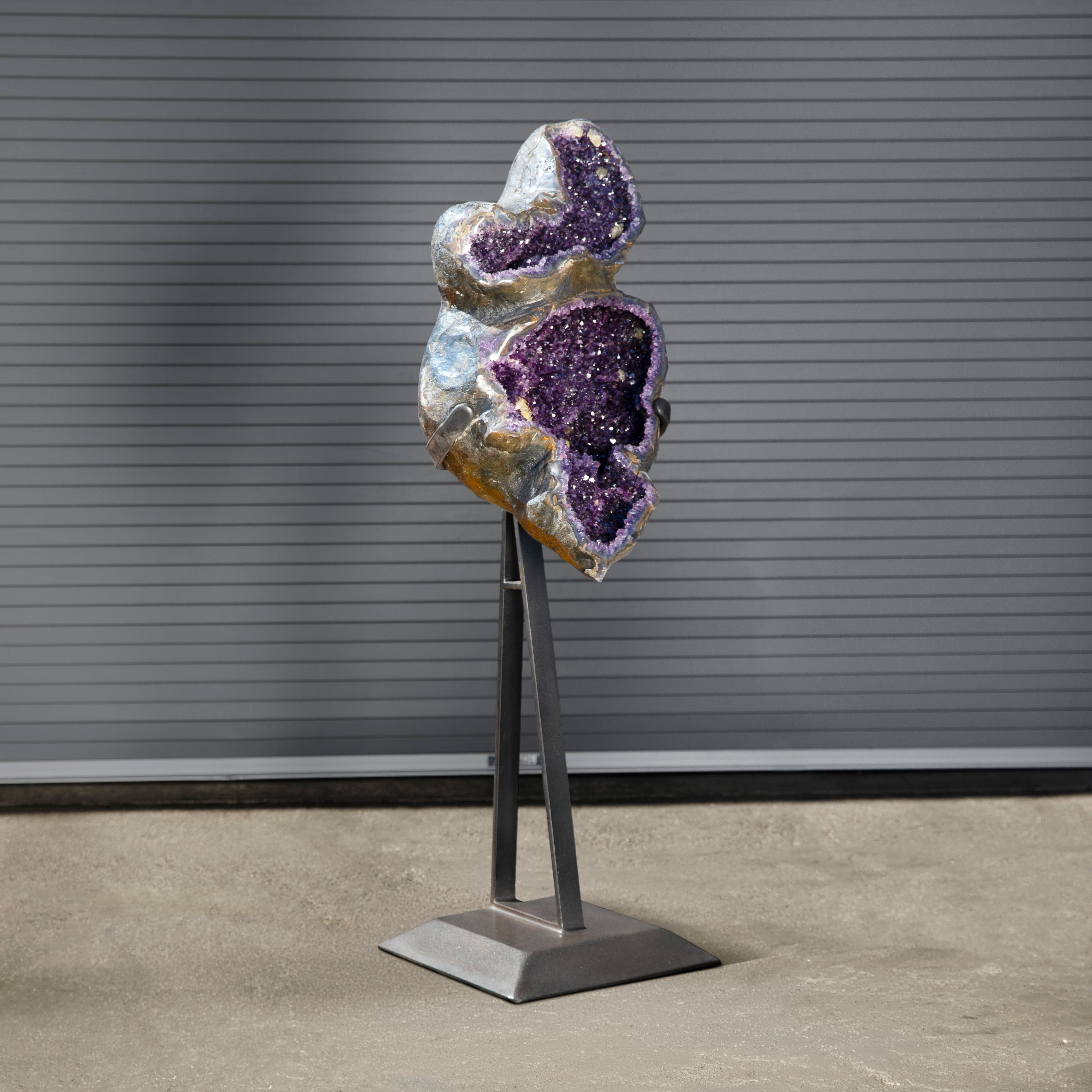 Kalifano Amethyst Amethyst Geode on Custom Stand from Uruguay - 62 in / 235 lbs UAG60000.002