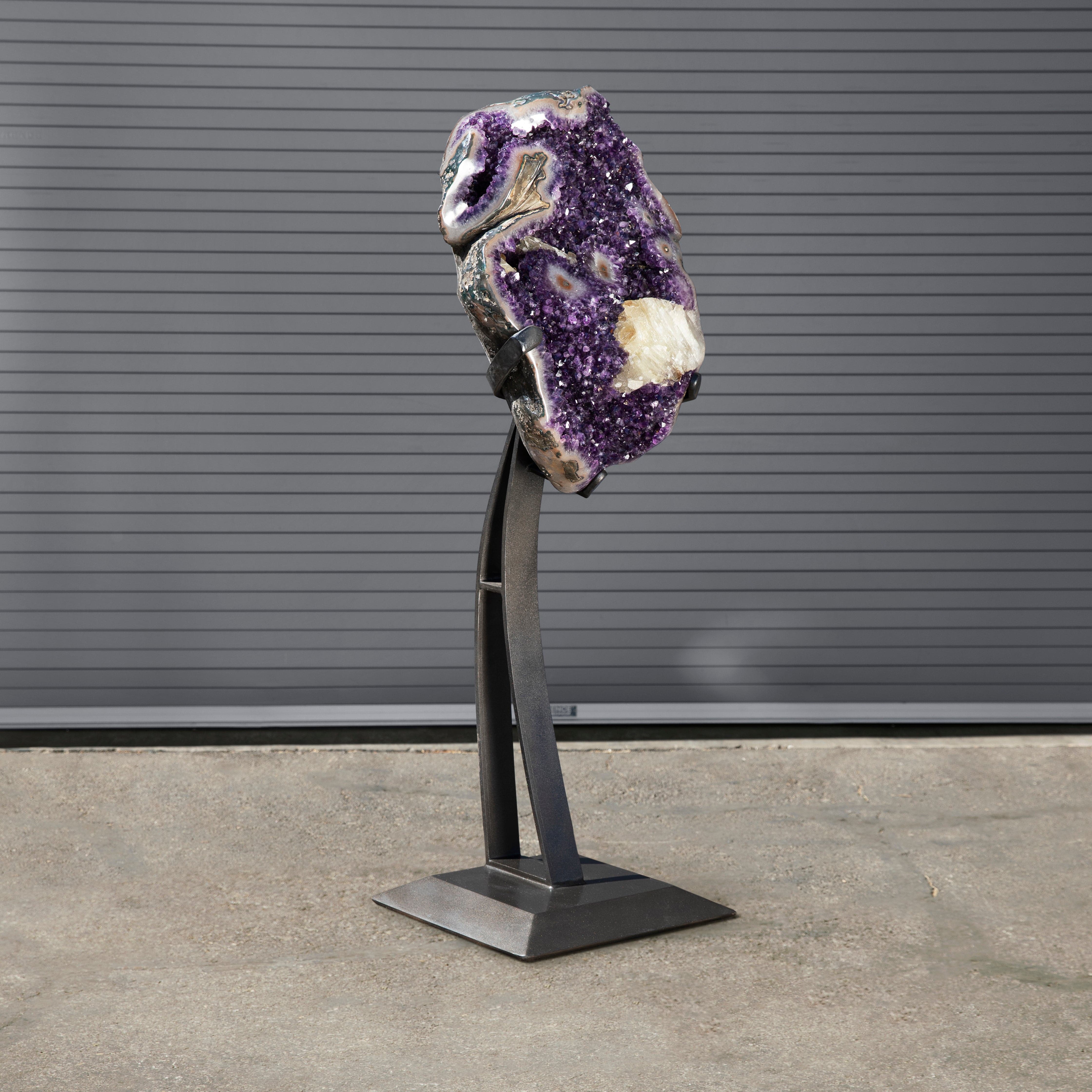 Kalifano Amethyst Amethyst Geode on Custom Stand from Uruguay - 62 in / 317 lbs UAG68000.001