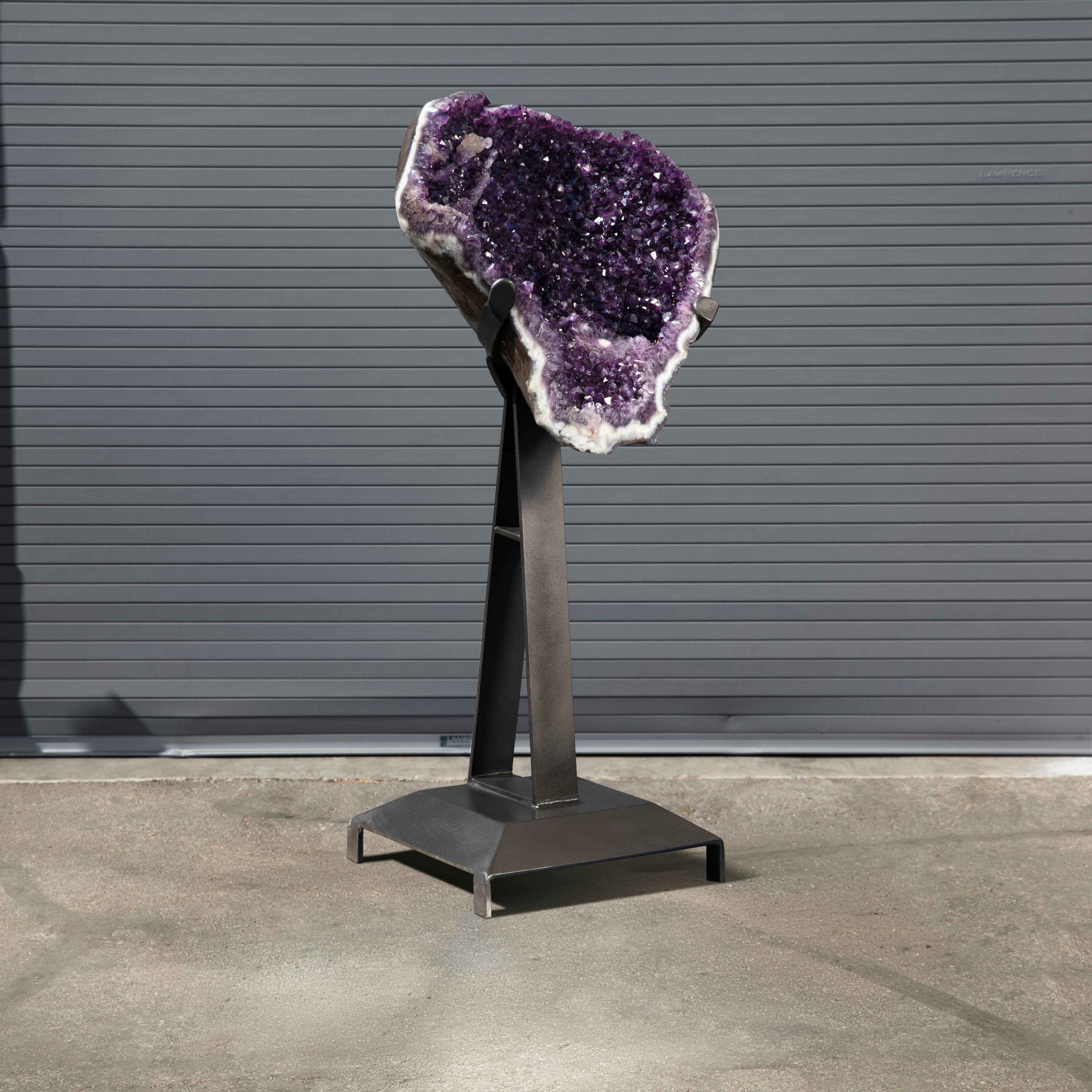 Kalifano Amethyst Amethyst Geode on Custom Stand from Uruguay - 62 in / 425 lbs UAG96000.003