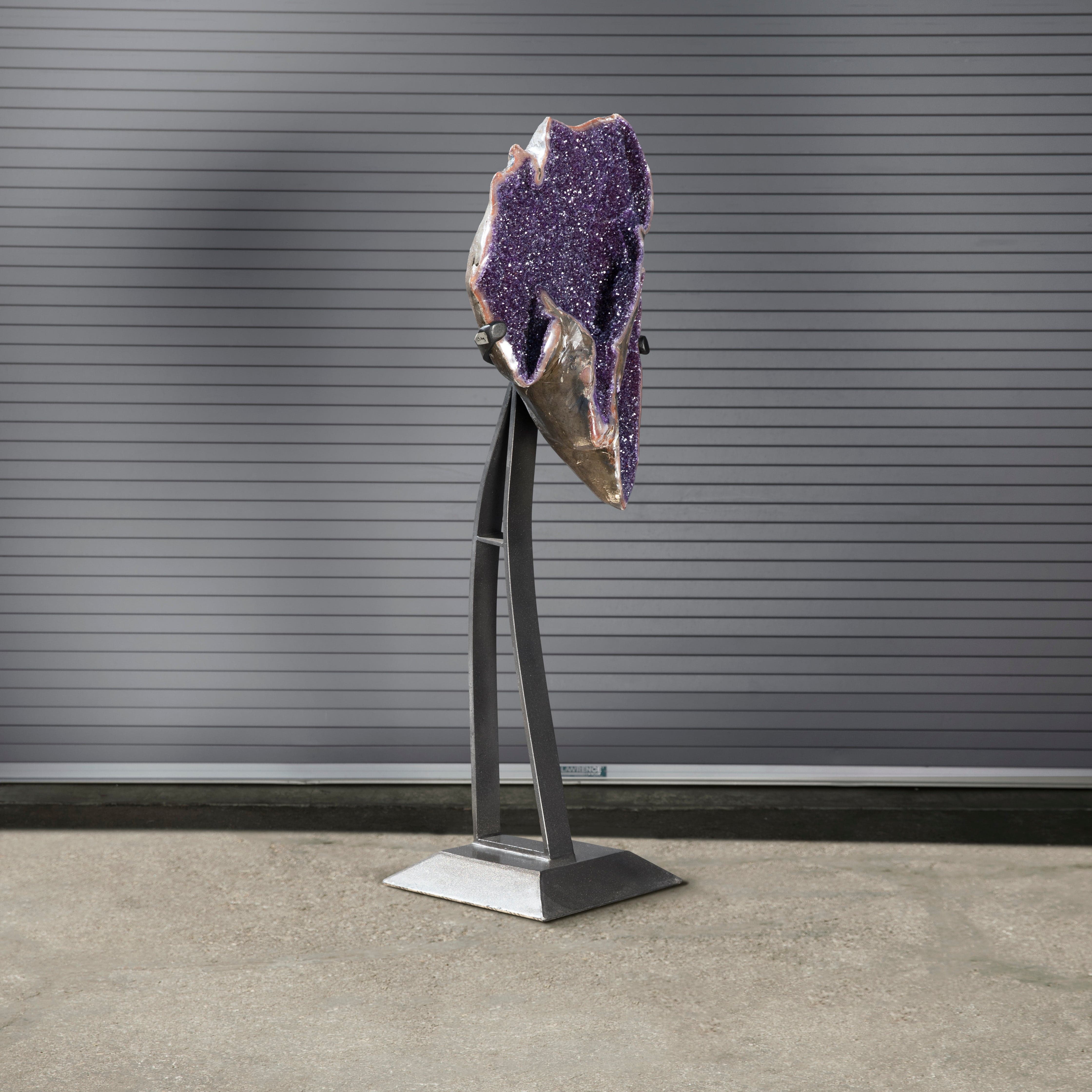 Kalifano Amethyst Amethyst Geode on Custom Stand from Uruguay - 64 in / 275 lbs UAG90000.002