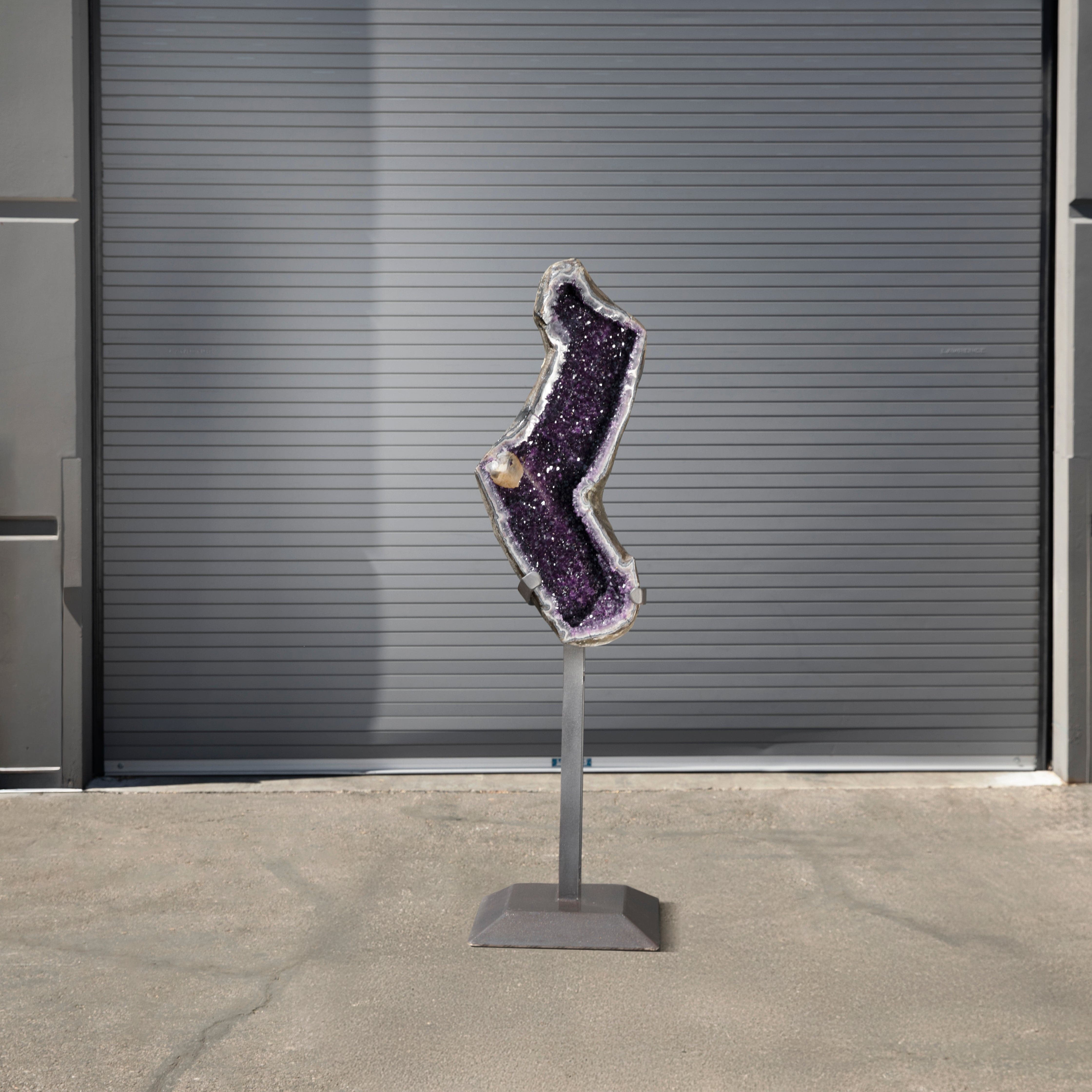 Kalifano Amethyst Amethyst Geode on Custom Stand from Uruguay - 66 in / 264 lbs UAG68000.002