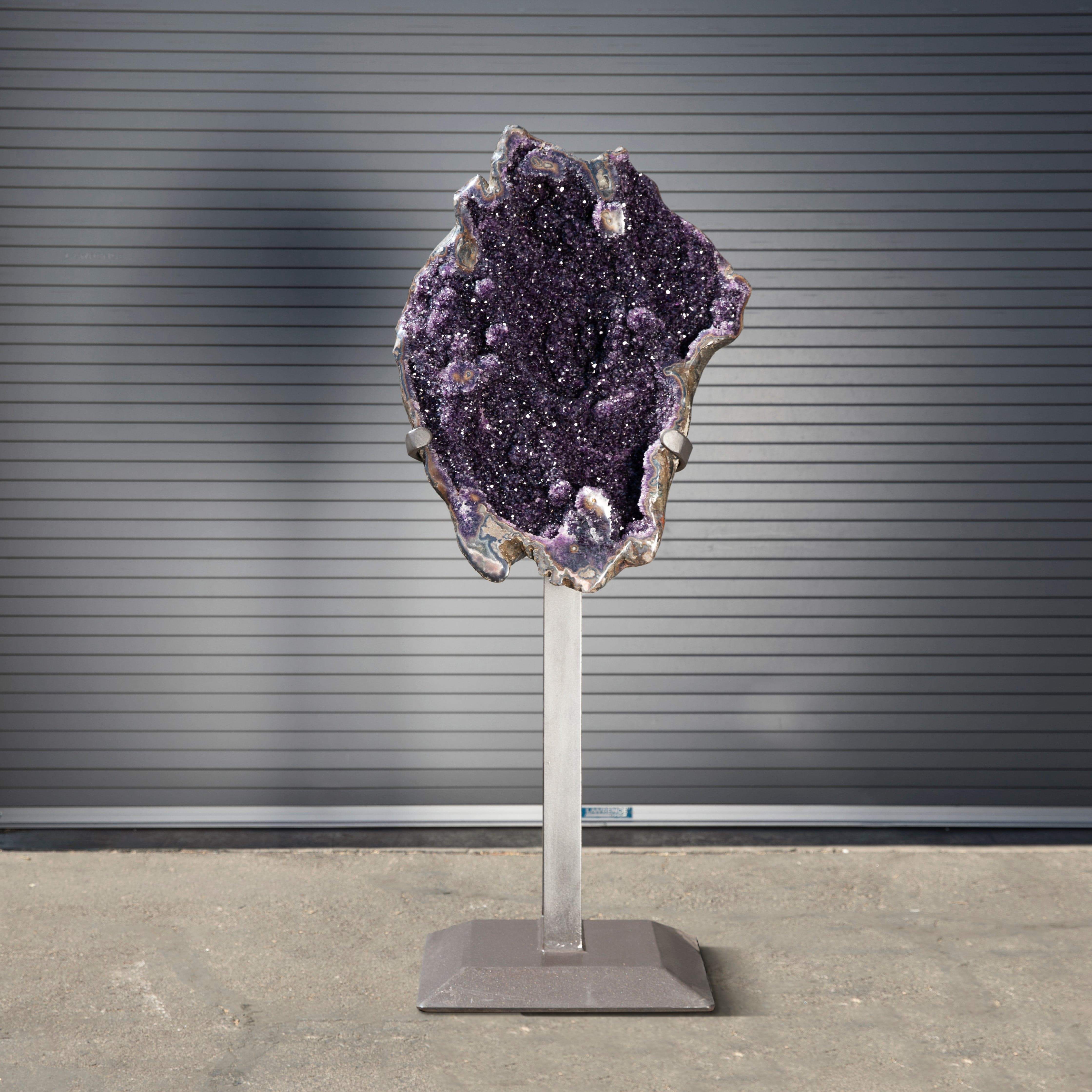 Kalifano Amethyst Amethyst Geode on Custom Stand from Uruguay - 67 in / 409 lbs UAG104000.002