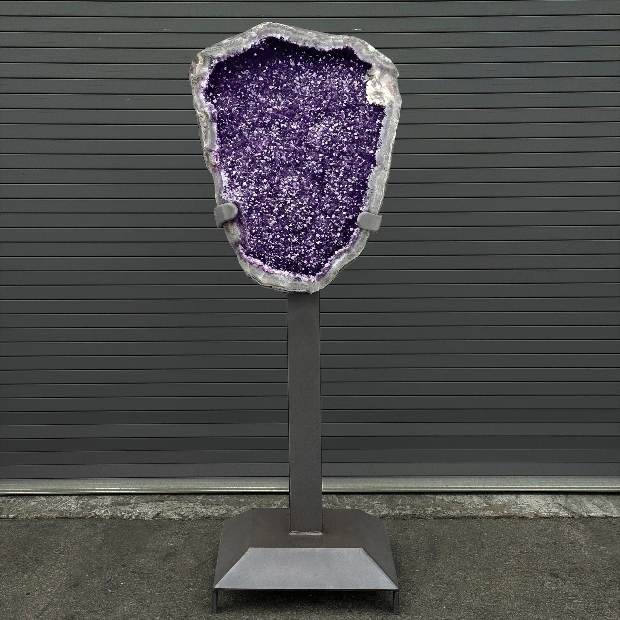 Kalifano Amethyst Amethyst Geode on Custom Stand from Uruguay - 69 in / 520 lbs UAG196000.001