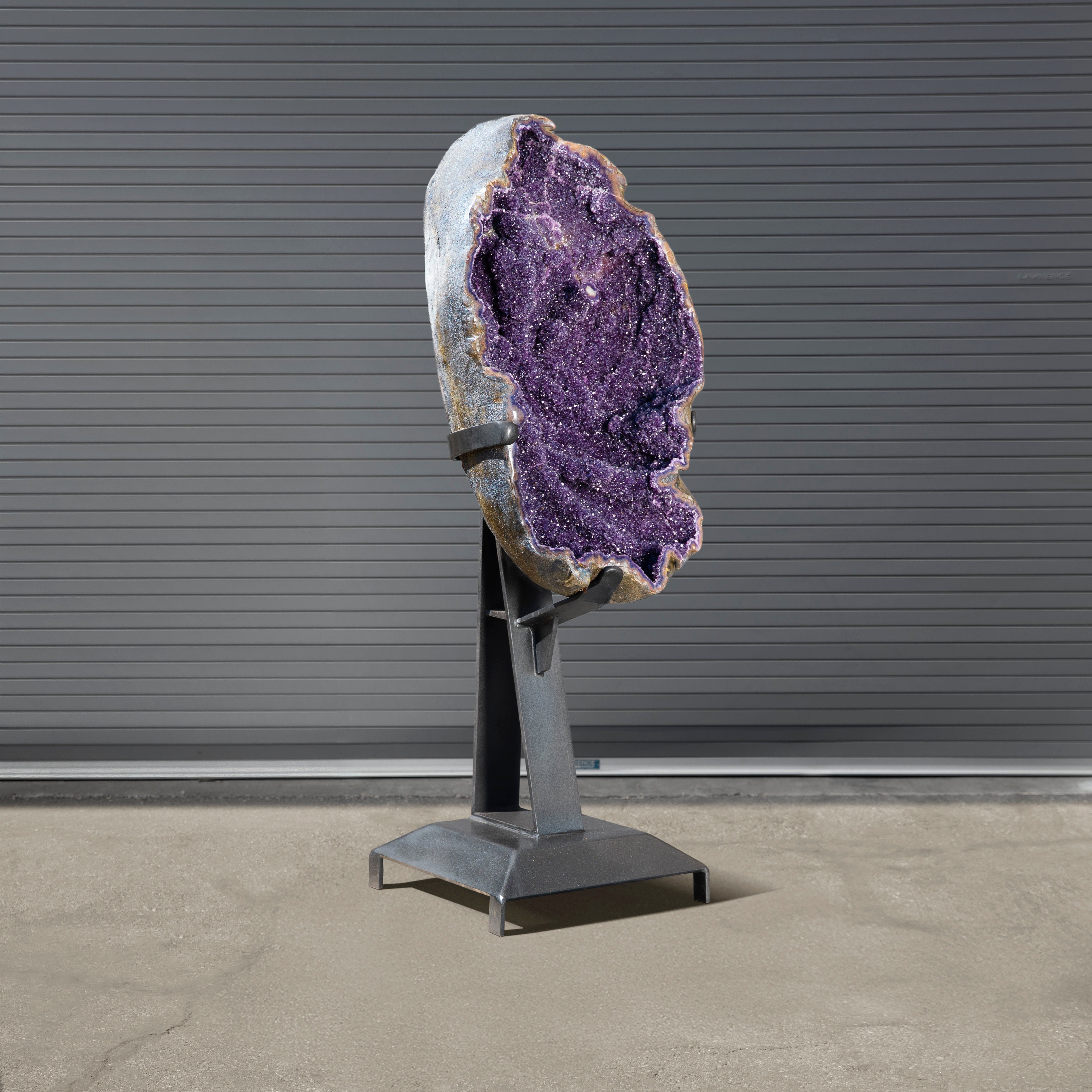 Kalifano Amethyst Amethyst Geode on Custom Stand from Uruguay - 71 in / 825 lbs UAG168000.002