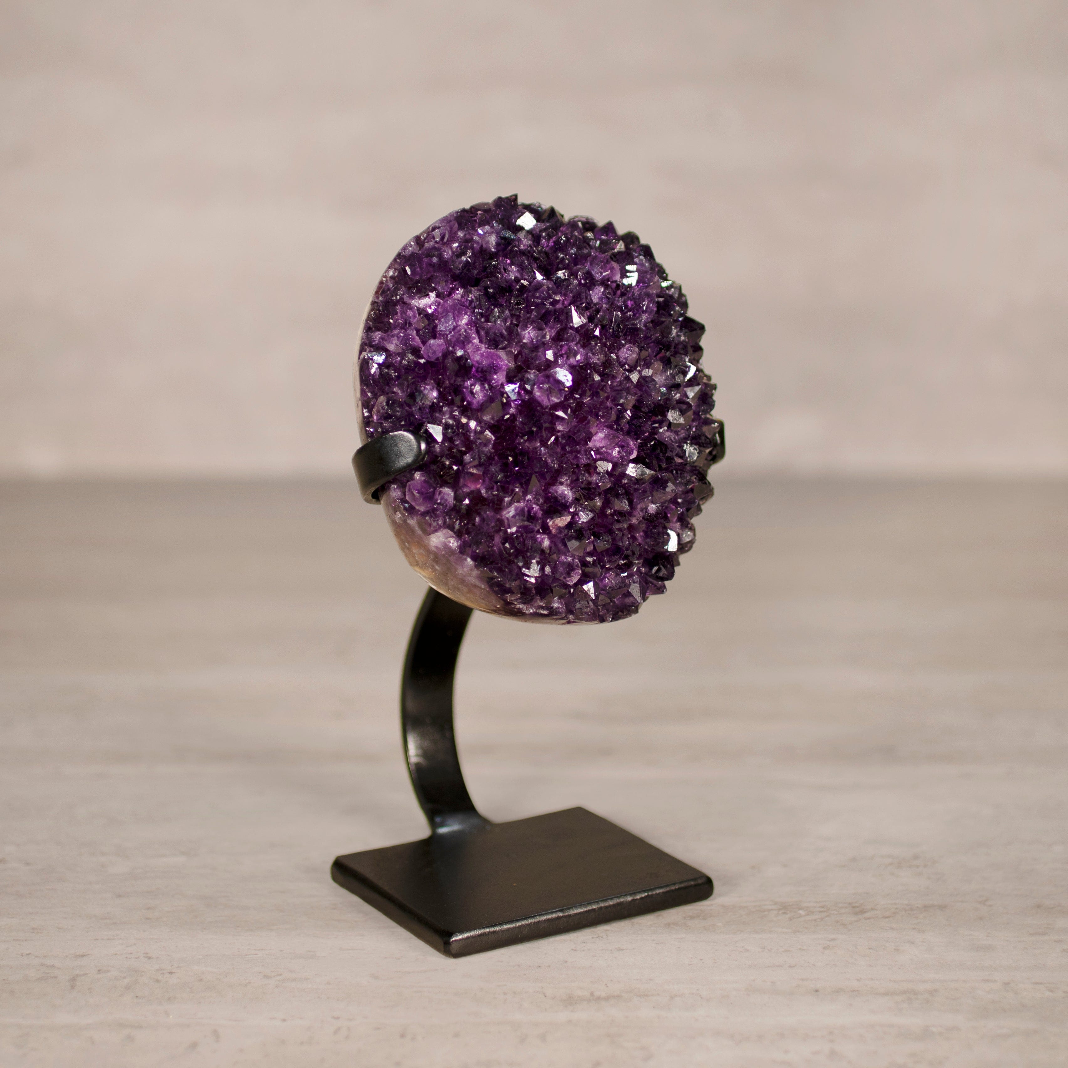 Kalifano Amethyst Amethyst Geode on Custom Stand from Uruguay - 8 in / 4 lbs UAG2000.023