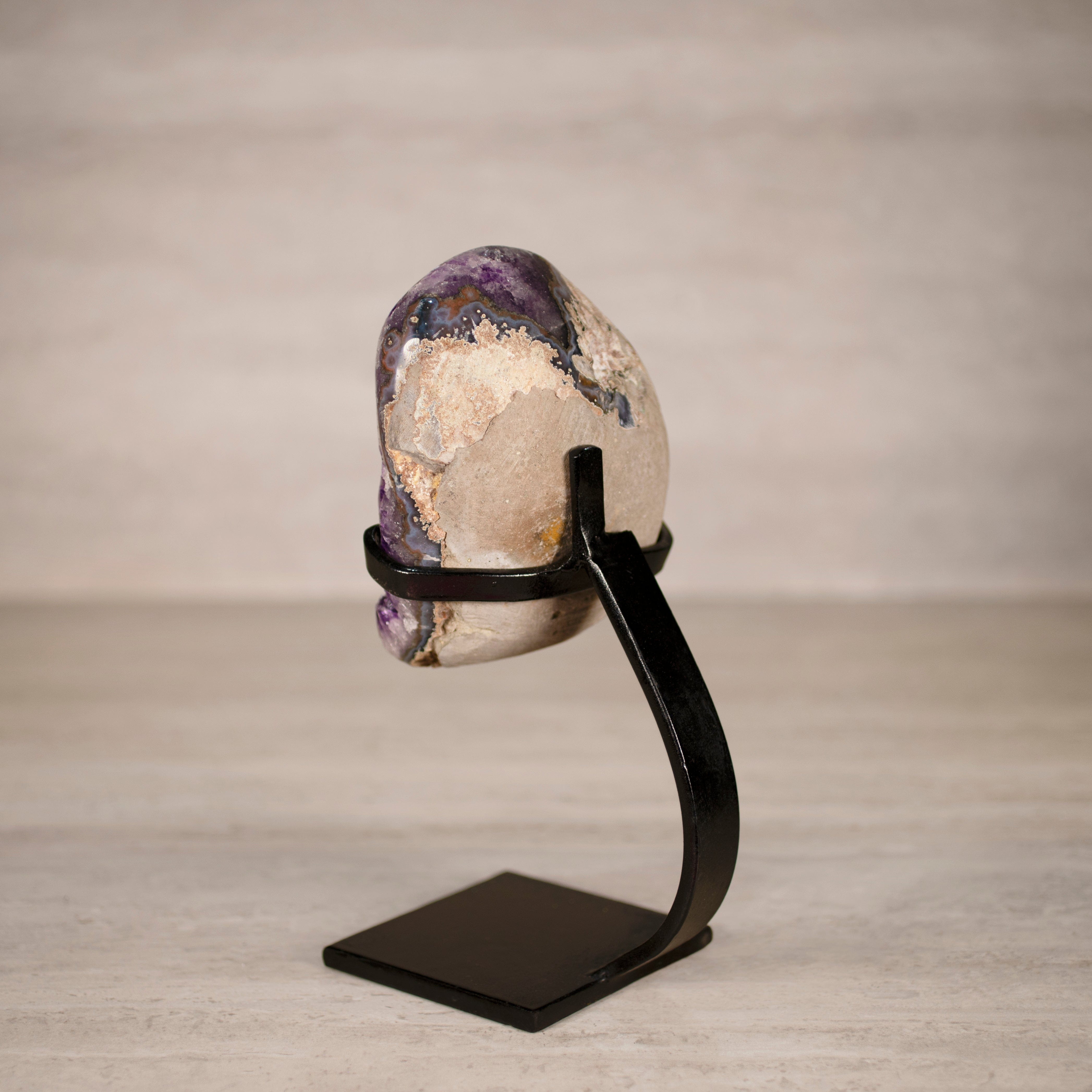 Kalifano Amethyst Amethyst Geode on Custom Stand from Uruguay - 9.5 in / 5 lbs UAG2400.047